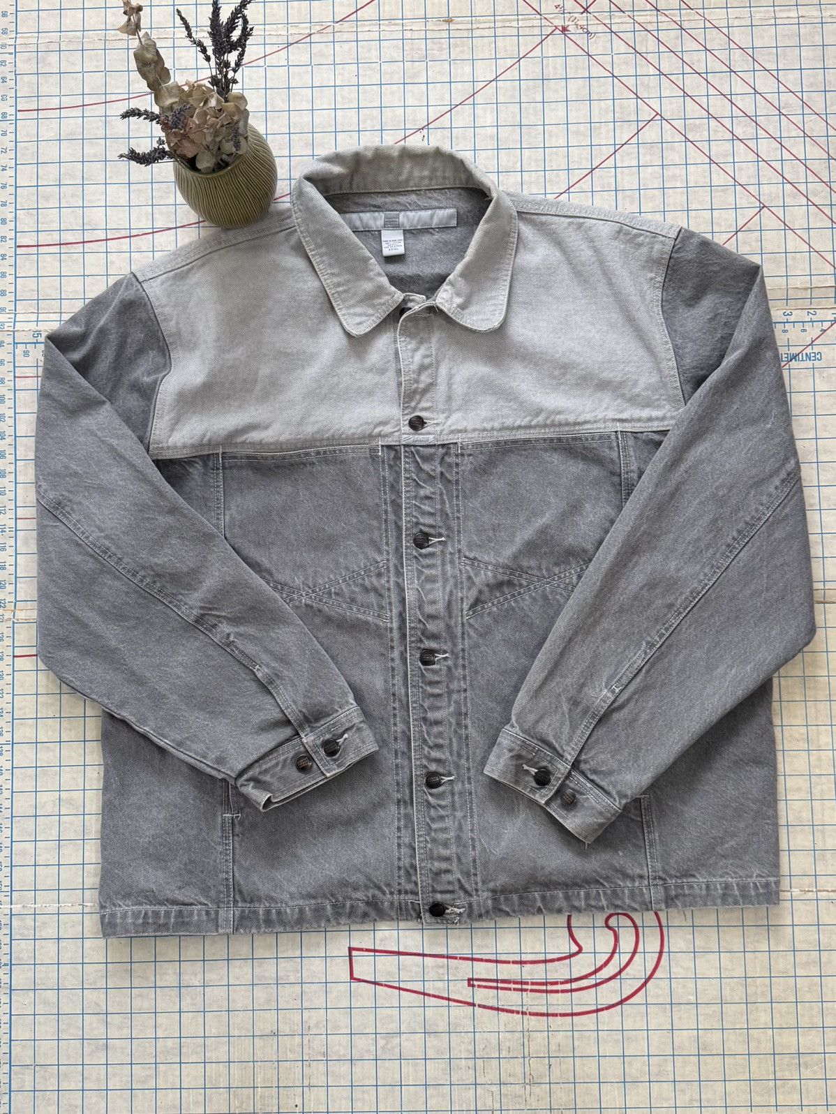 Marithe + Francois Girbaud × Vintage Vintage 90’s MFG Marithe Francois Girbaud Jean Jacket Gray Size US XXL / EU 58 / 5 - 5 Thumbnail