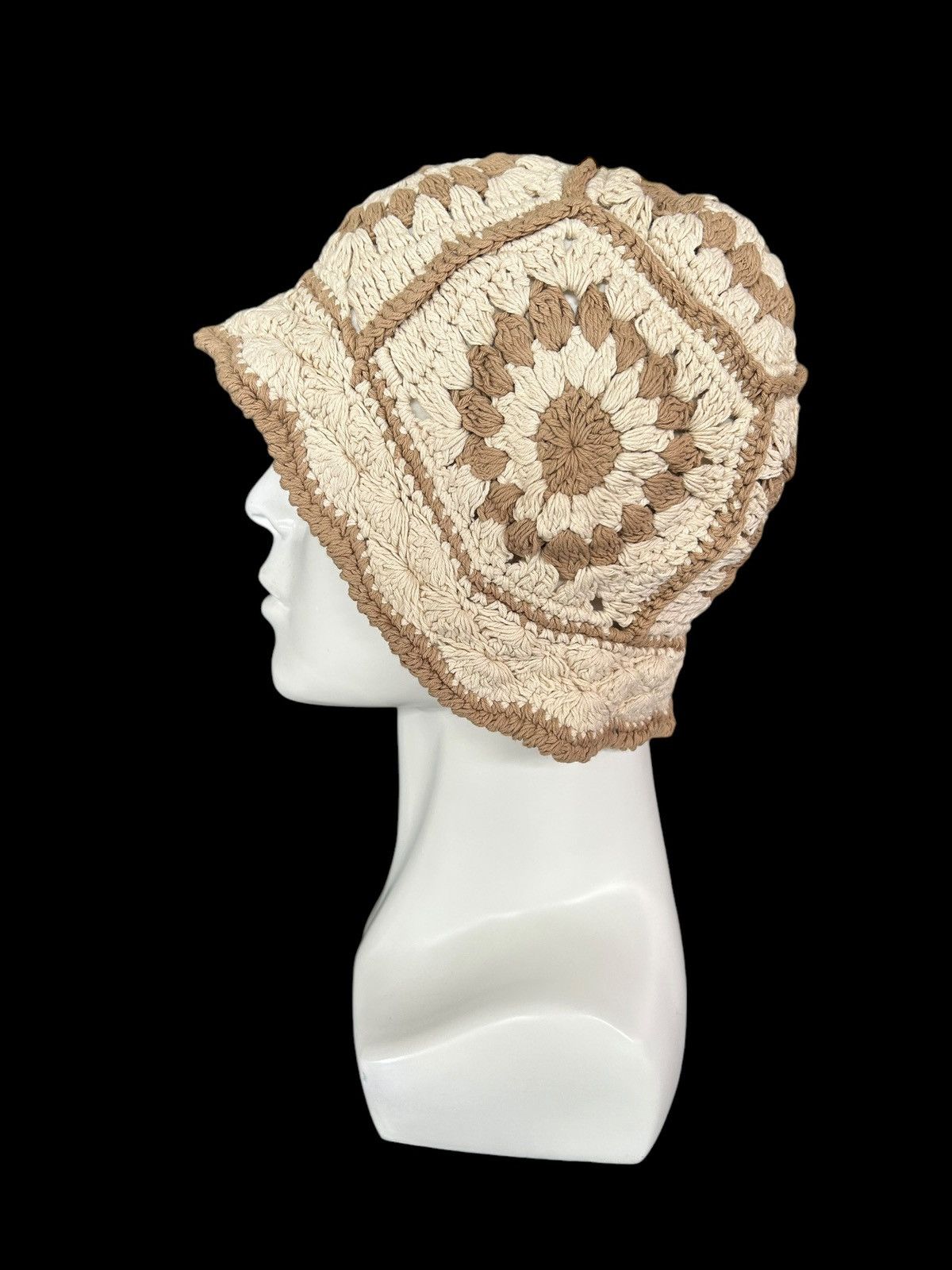 Japanese Brand × Kapital × Vintage Crochet Knitted handmade Hats Rare ☠️☠️ Size ONE SIZE - 3 Thumbnail