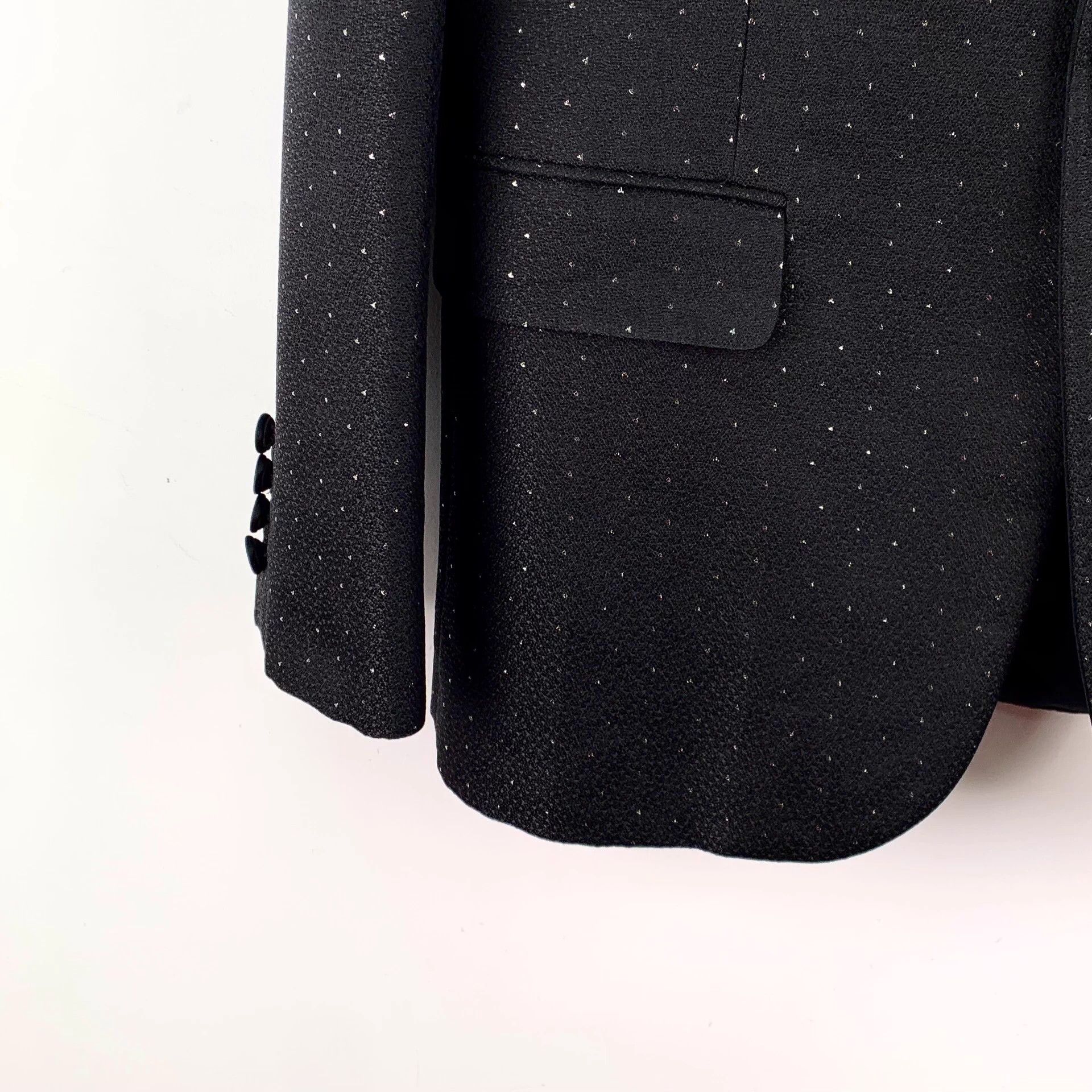 Yves Saint Laurent Yves Saint Laurent Black Lapel Single-Breasted Blazer Size XL / US 12-14 / IT 48-50 - 4 Thumbnail