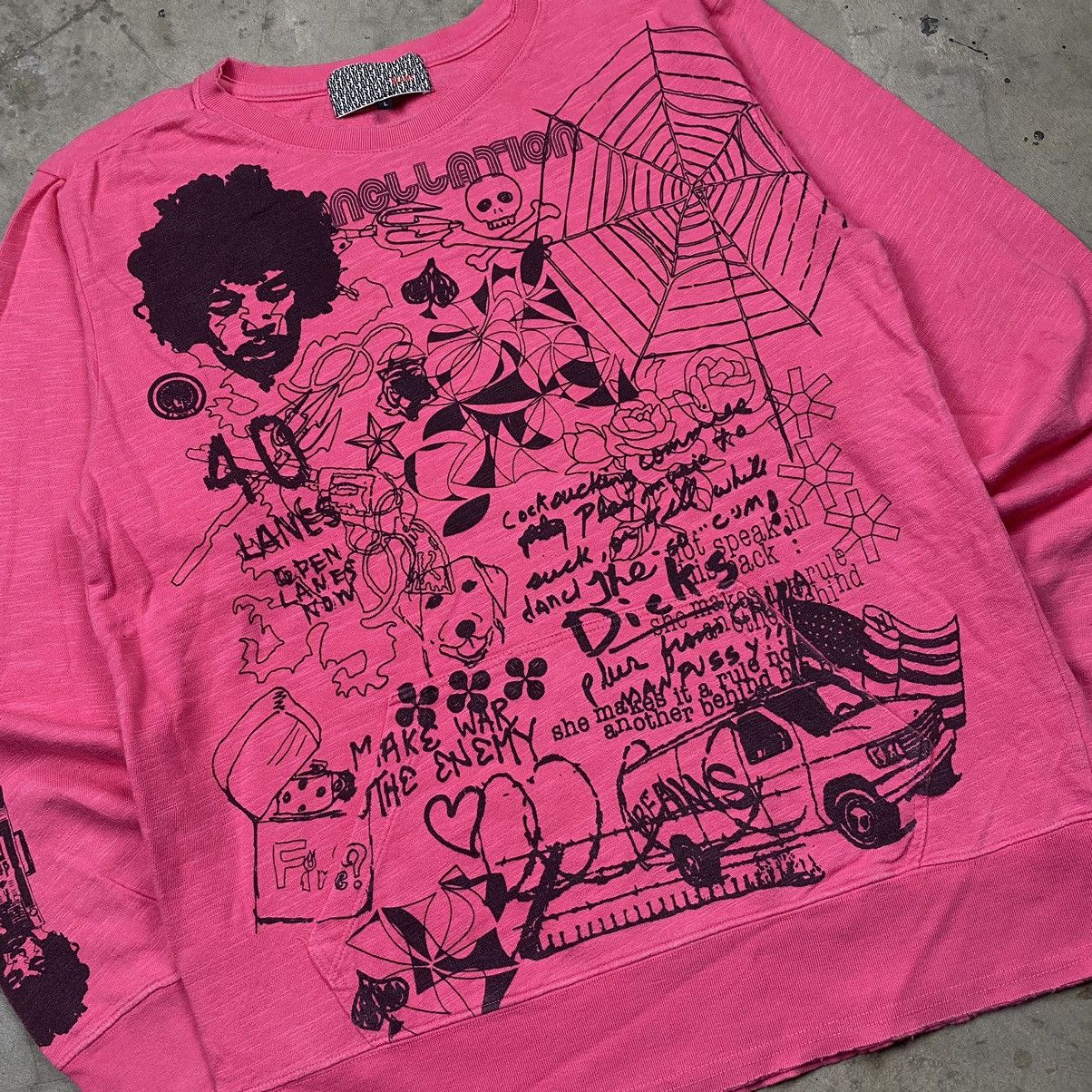 Beams Plus × Beauty Beast × If Six Was Nine Rare Beams Japan Tribal Wording Poem Bondage Crewneck Size US M / EU 48-50 / 2 - 2 Thumbnail