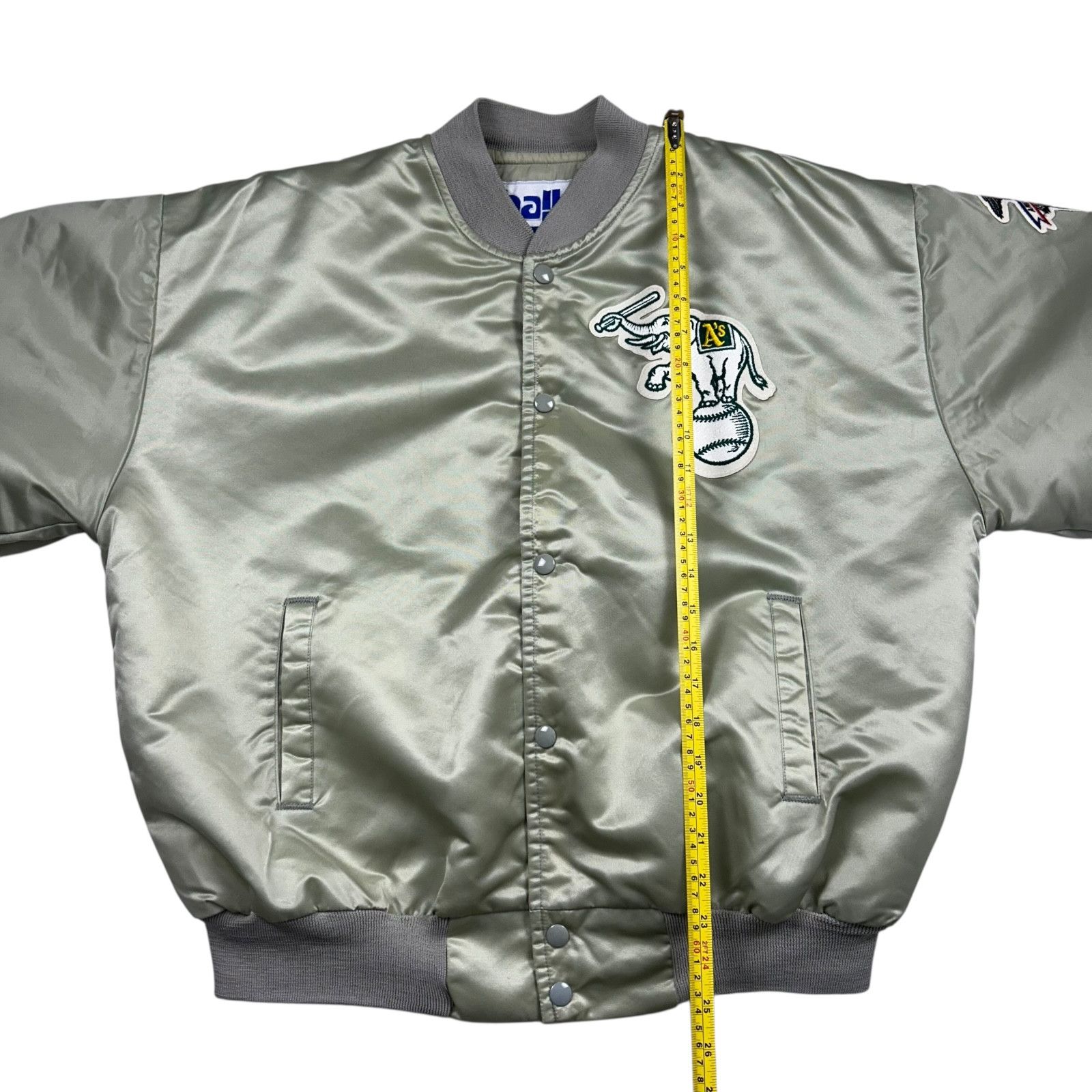 MLB VTG 90s MLB OAKLAND ATHLETICS A's CHALK LINE SATIN JACKET Size US L / EU 52-54 / 3 - 9 Thumbnail