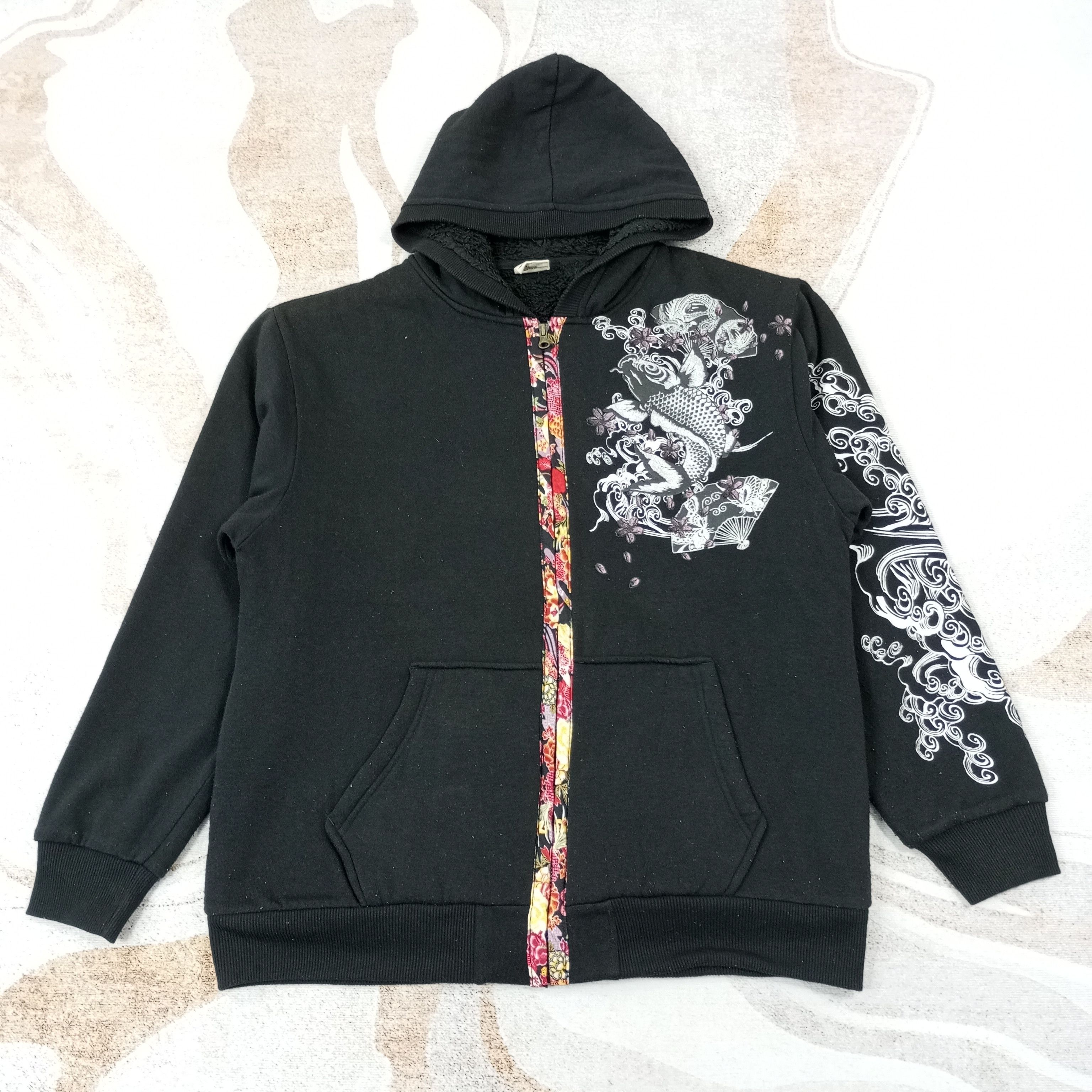 Vintage Sukajan Design Fashion Style Zipper Hoodies c237n8 Size US L / EU 52-54 / 3 - 3 Thumbnail