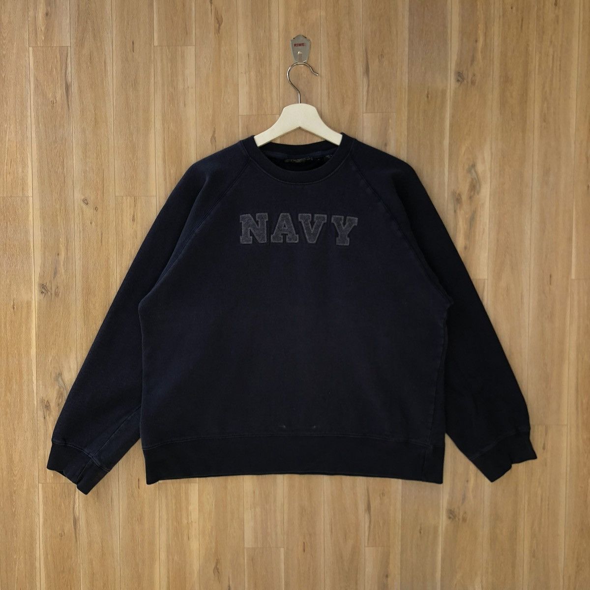 Vintage Vintage Navy Embroidered Pullover Sweatshirt Size US M / EU 48-50 / 2 - 1 Thumbnail