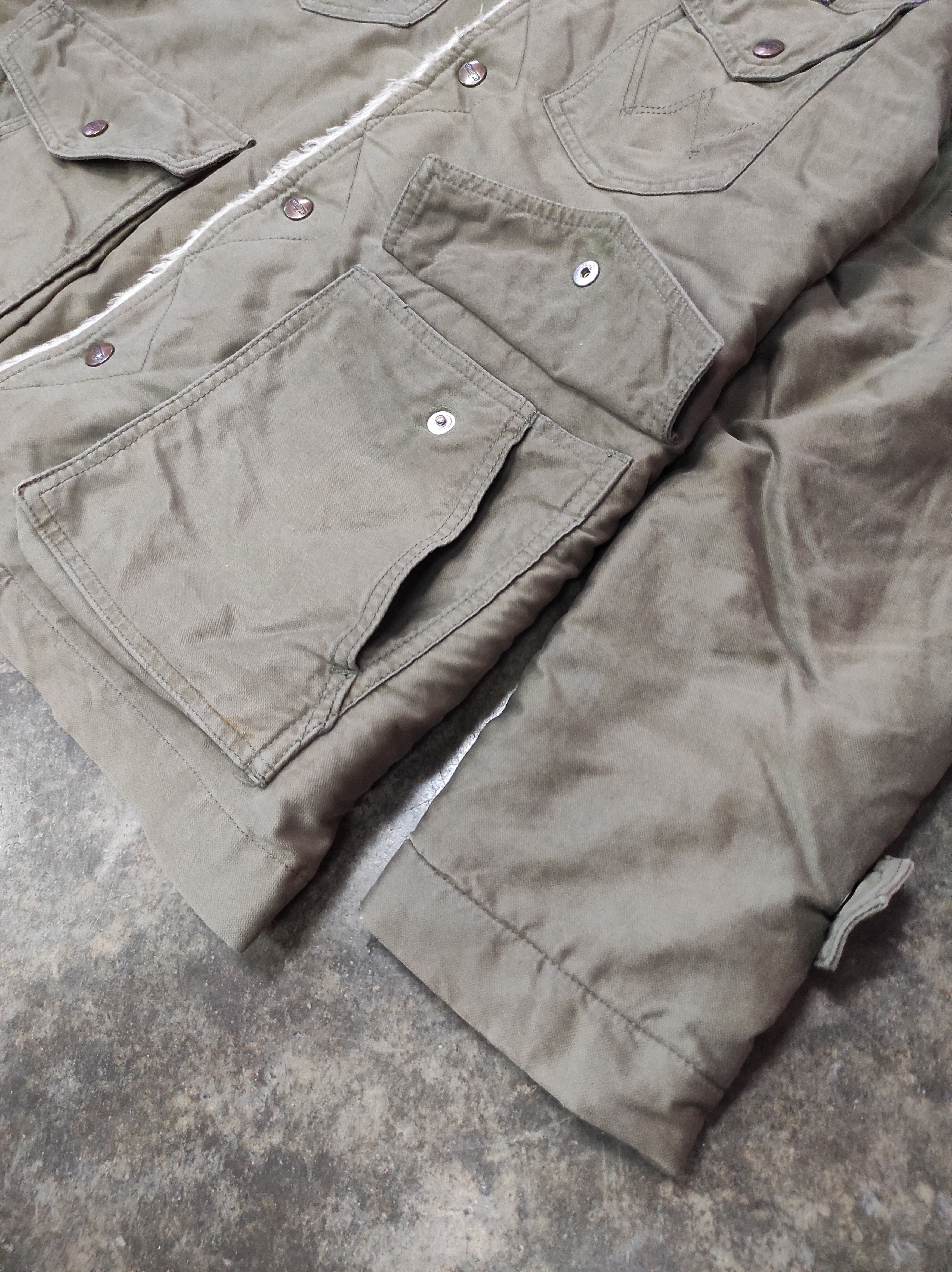 Japanese Brand × Wrangler WRANGLER WRANGE COAT SHERPA LINING JACKET DISTRESSED Size US L / EU 52-54 / 3 - 6 Thumbnail