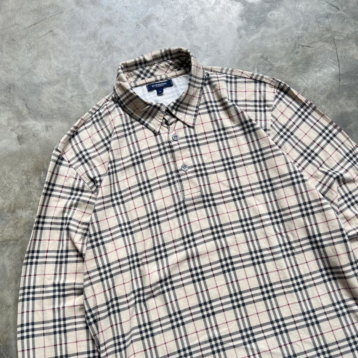 Burberry Burberry Nova Check Polo Long Sleeve Shirt Size US M / EU 48-50 / 2 - 2 Thumbnail