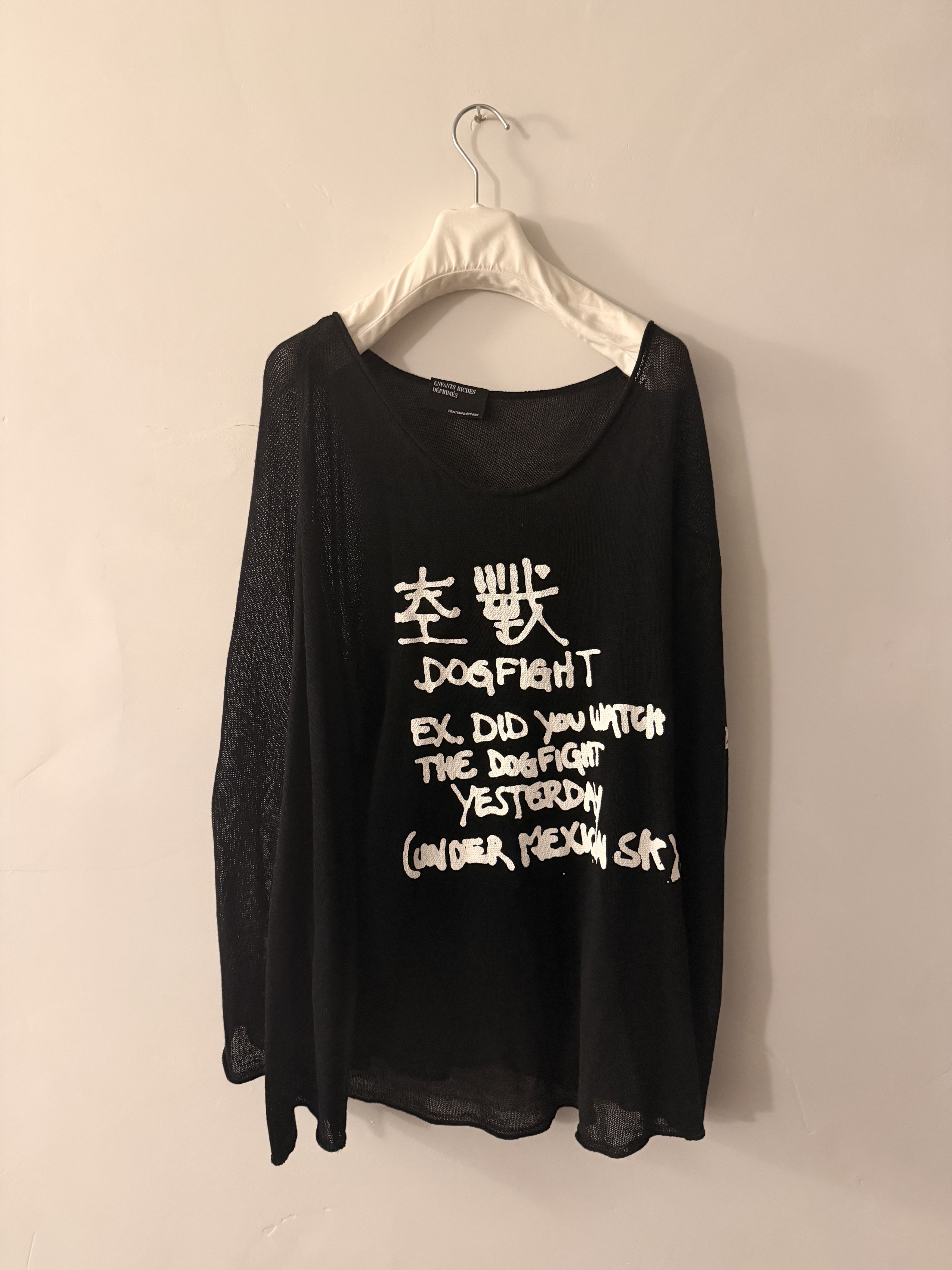 Enfants Riches Deprimes Enfants Riches Deprimes SS24 Dog Fight Long Sleeve Knit Tee Size US M / EU 48-50 / 2 - 1 Thumbnail