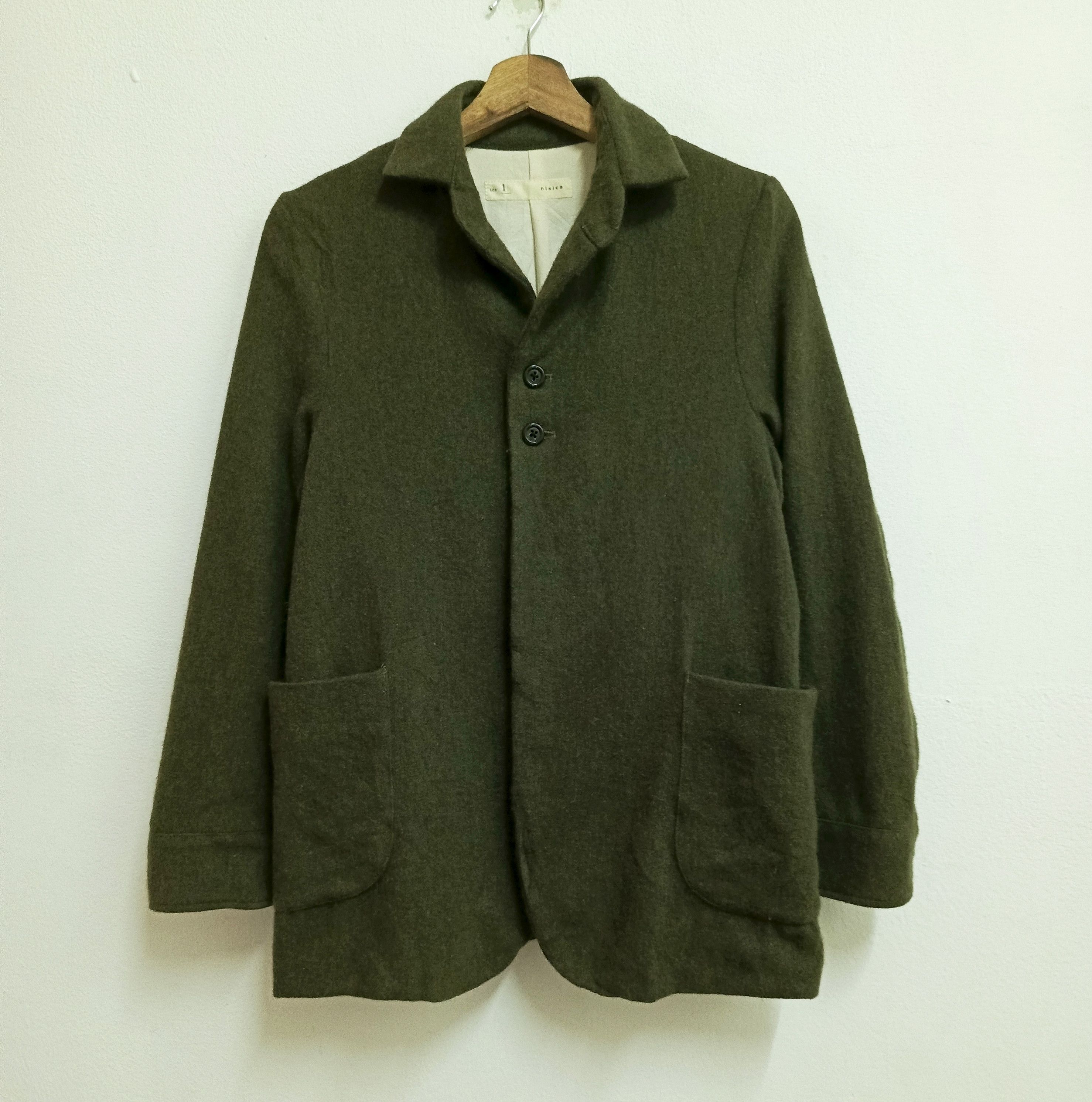 Designer × Japanese Brand Nisica Japan Sack Jacket / Coat - light wool blend Size 34S - 1 Thumbnail