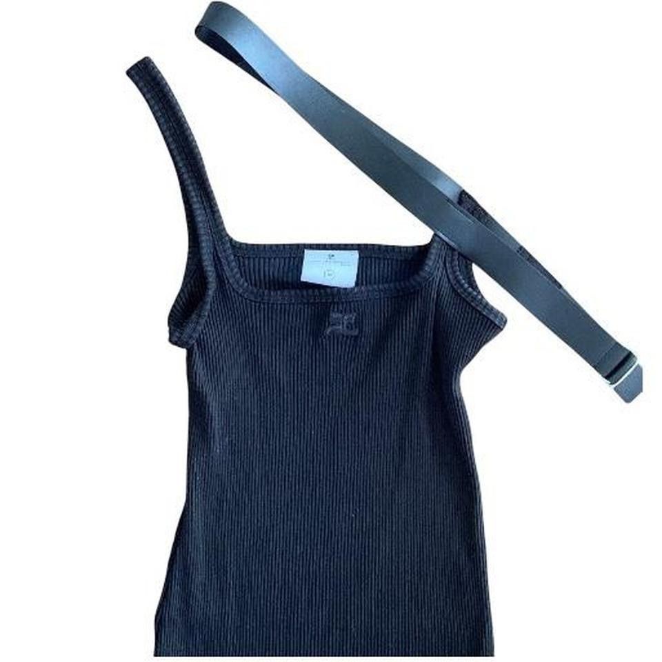 Courreges Courreges Black Midi Bodycon Dress with Strap Detail Size M / US 6-8 / IT 42-44 - 7 Thumbnail