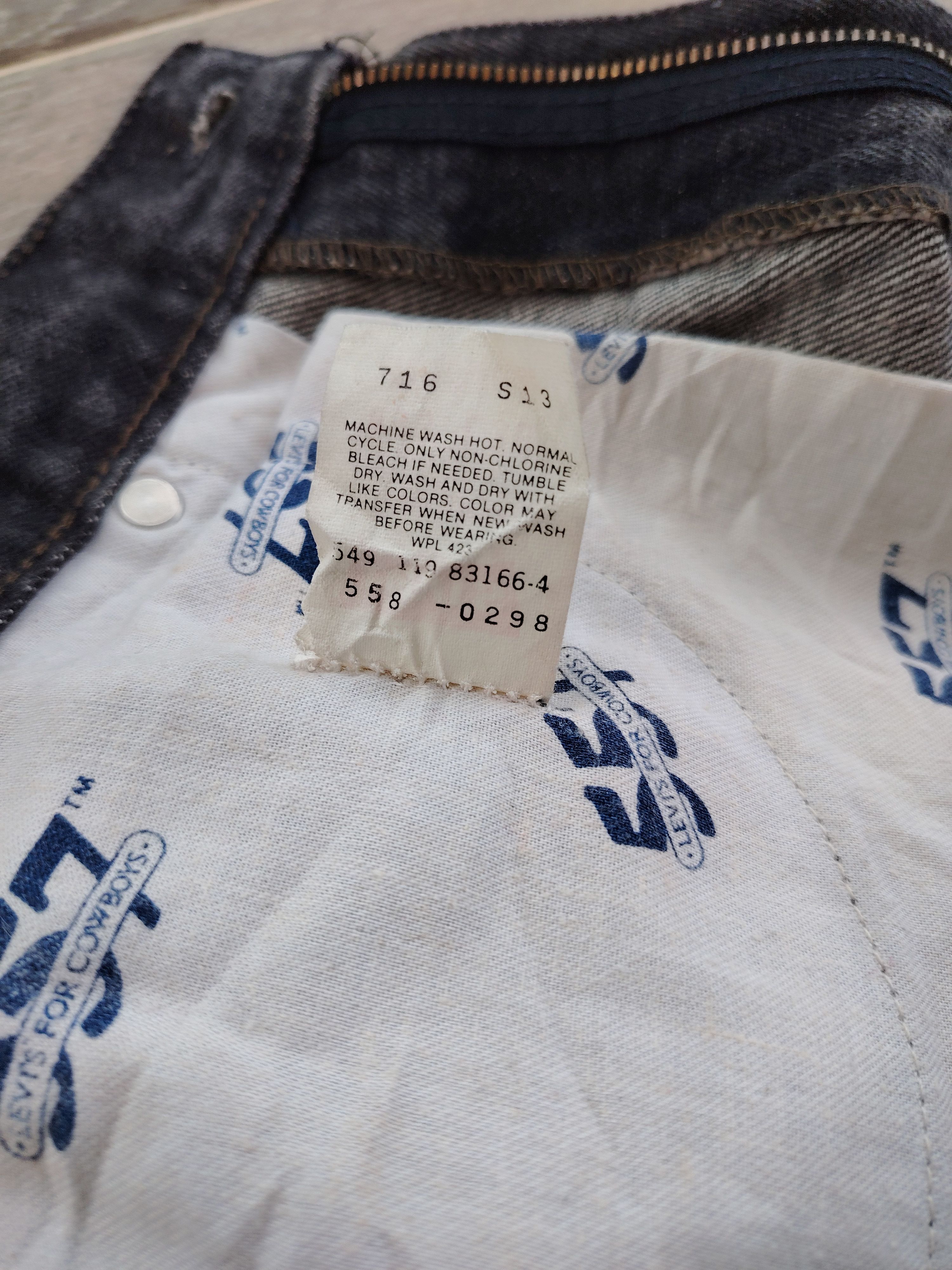 Levi's Vintage 90s Levis 557 Bootcut For Cowboys Black Jeans Size US 33 - 9 Thumbnail
