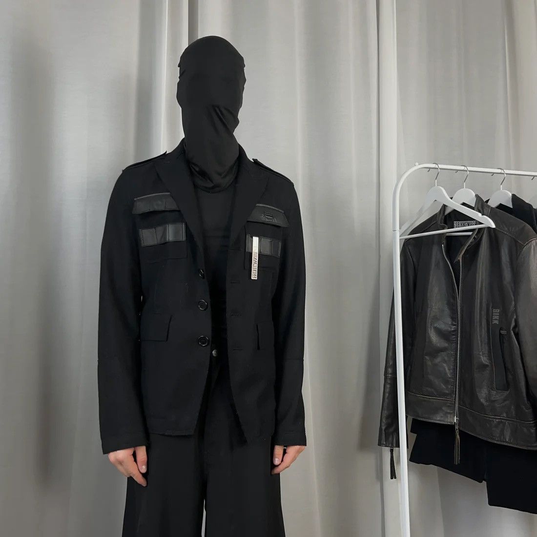 Dirk Bikkembergs Dirk Bikkembergs Leather Pocket Metal Clip Military Blazer Size US M / EU 48-50 / 2 - 2 Thumbnail