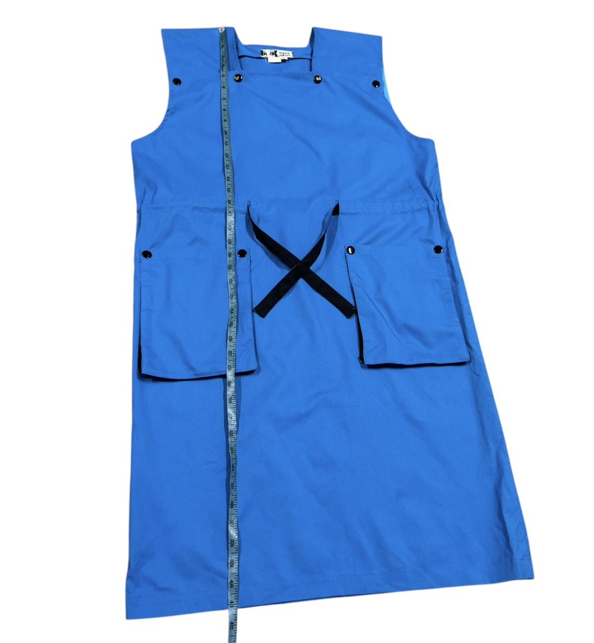 Kansai Yamamoto Vtg🔥Kansai Uniform Apron Dress Patch Pocket Jacket Size M / US 6-8 / IT 42-44 - 14 Thumbnail