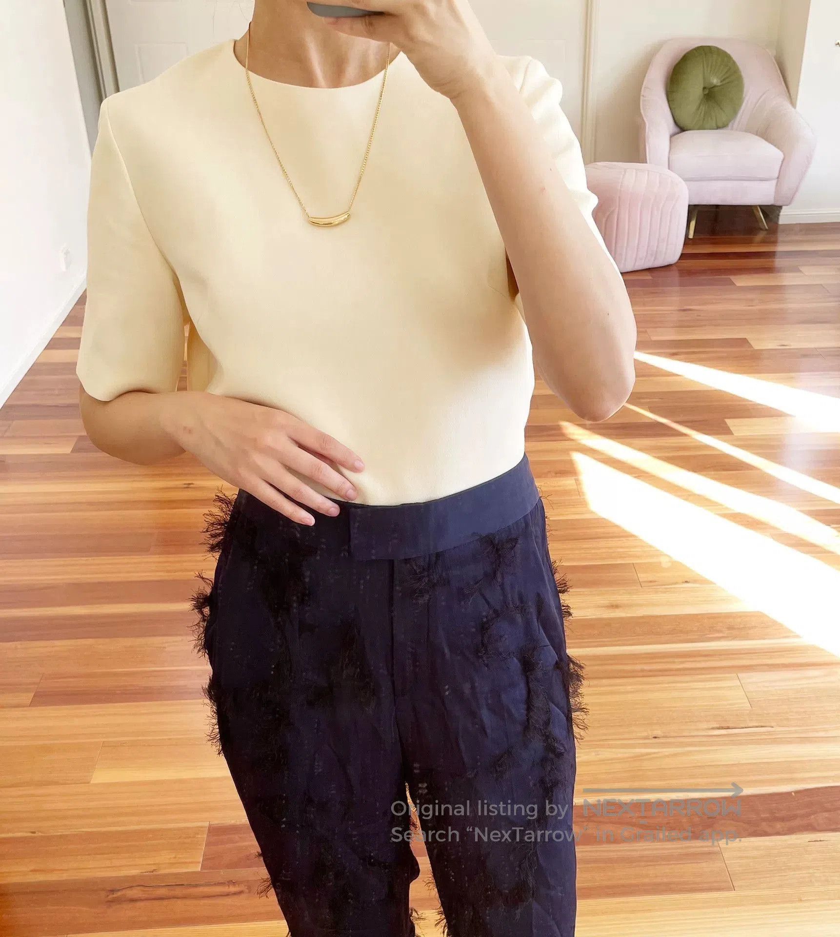 Valentino Valentino Silk Wool Studded Top. Size US XS / EU 42 / 0 - 6 Thumbnail
