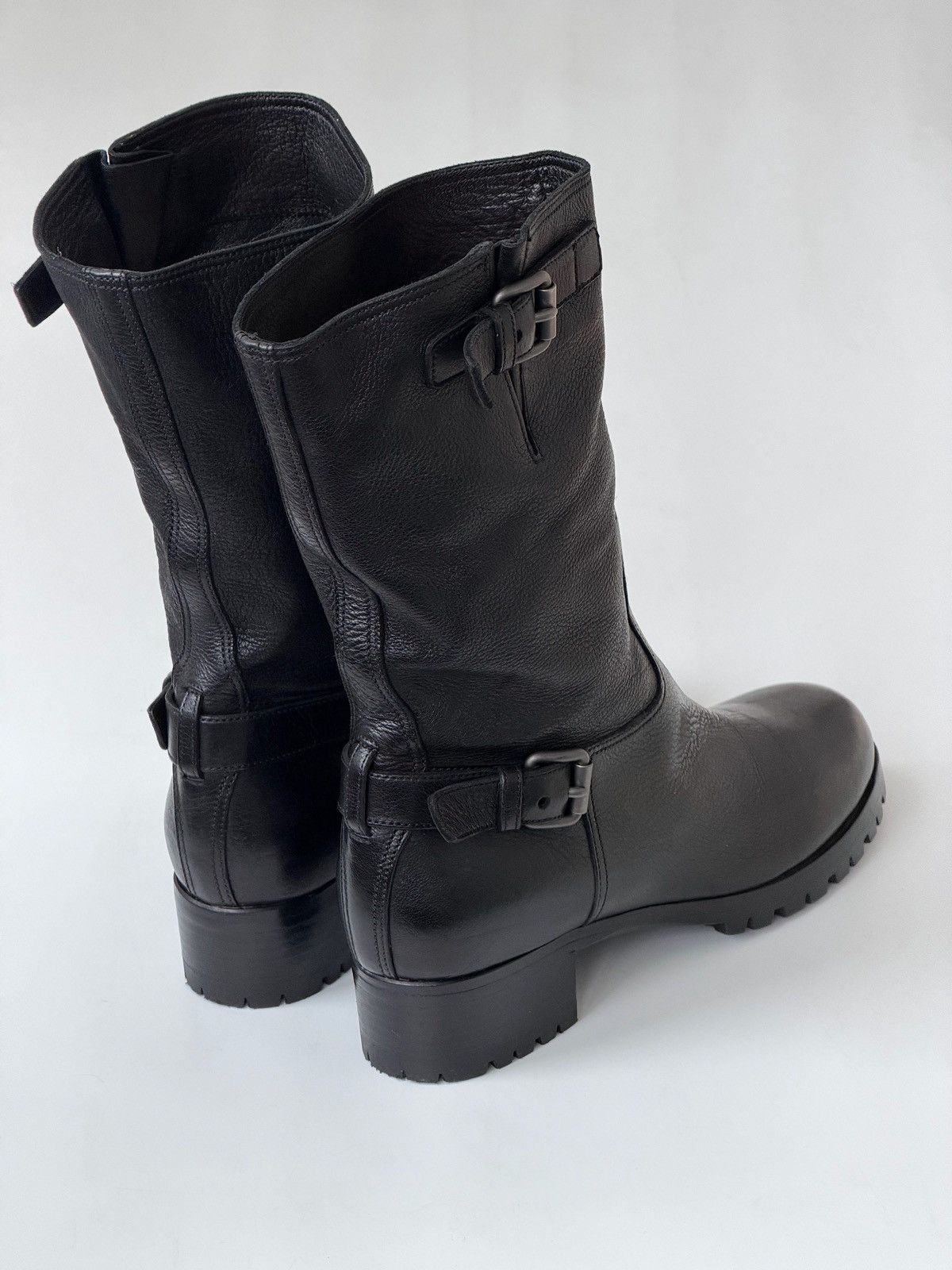 Prada PRADA FW 2014 Biker Buckle Leather Boots miu miu runway logo Size US 9 / IT 39 - 8 Thumbnail