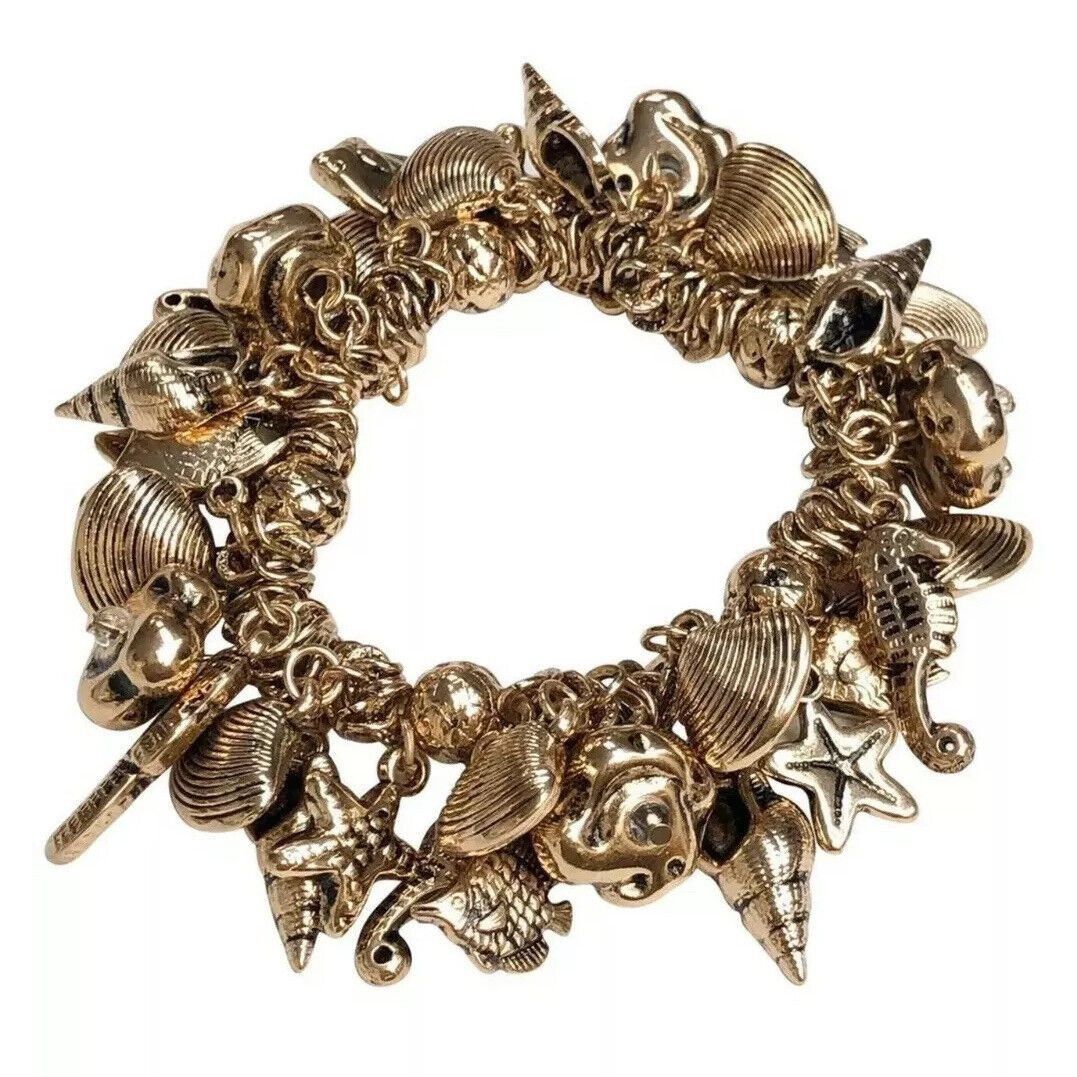 Other SEA LIFE SEA SHELL CHARM STRETCH BRACELET NEW Size ONE SIZE - 1 Thumbnail