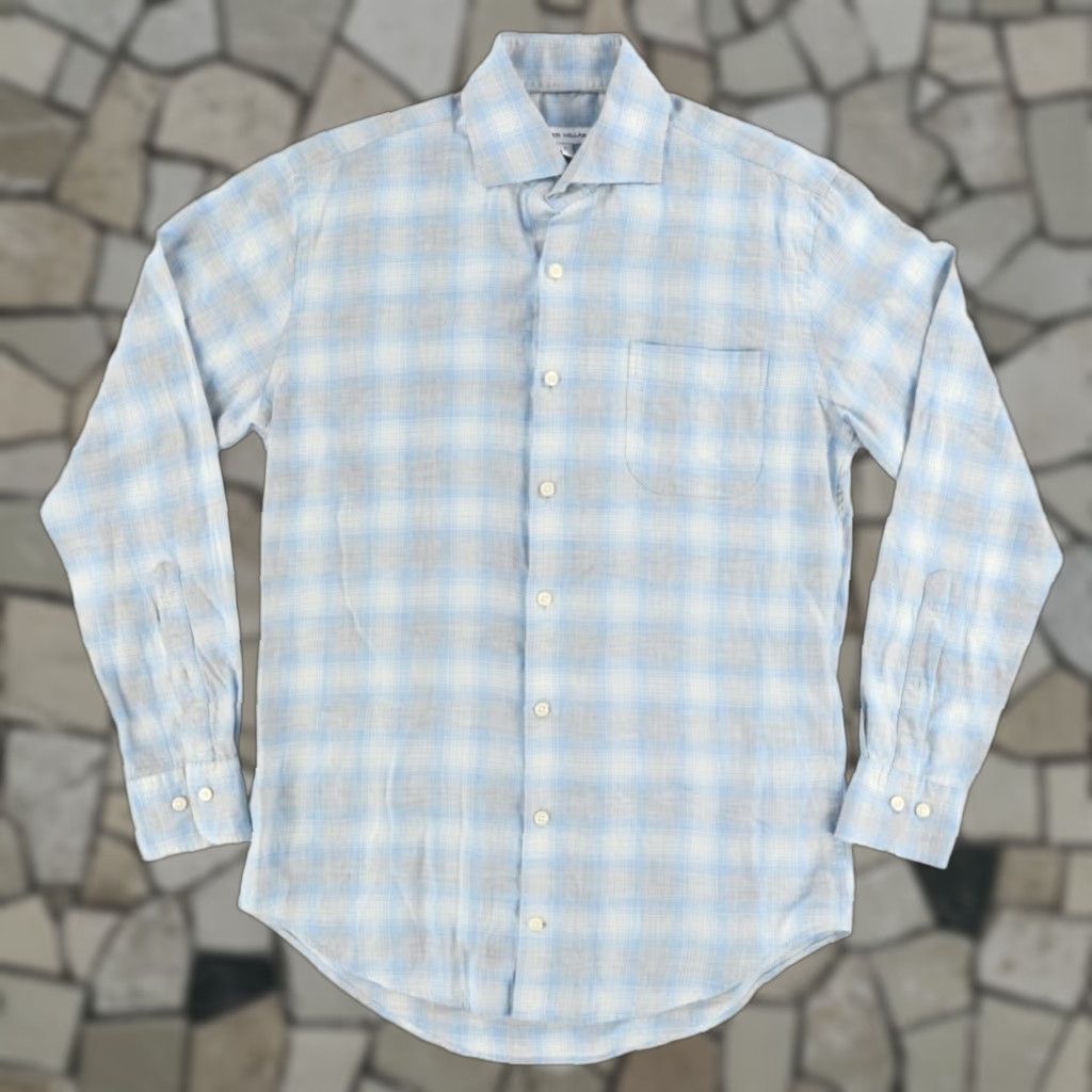 Peter Millar VINTAGE Peter Millar Merrit Sport Plaid Long Sleeve Button Up Shirt Gray Men's S Size US S / EU 44-46 / 1 - 1 Thumbnail