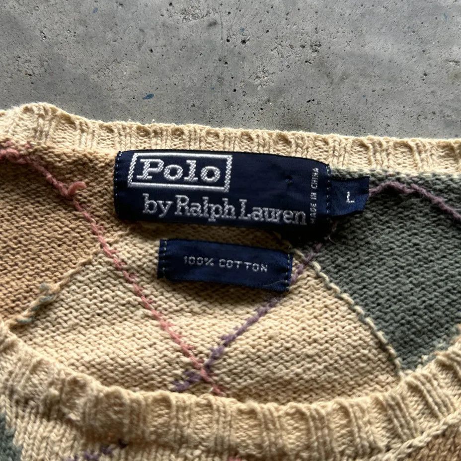 Polo Ralph Lauren Vintage Polo Ralph Lauren Argyle Pullover Sweater Size Large Size US L / EU 52-54 / 3 - 4 Thumbnail