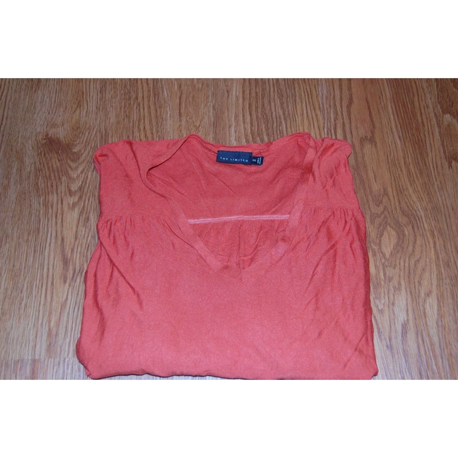 Vintage VINTAGE The Limited Blouse Burnt Orange V-Neck 3/4 Sleeve XS Super Soft Womens Size XS / US 0-2 / IT 36-38 - 2 Thumbnail