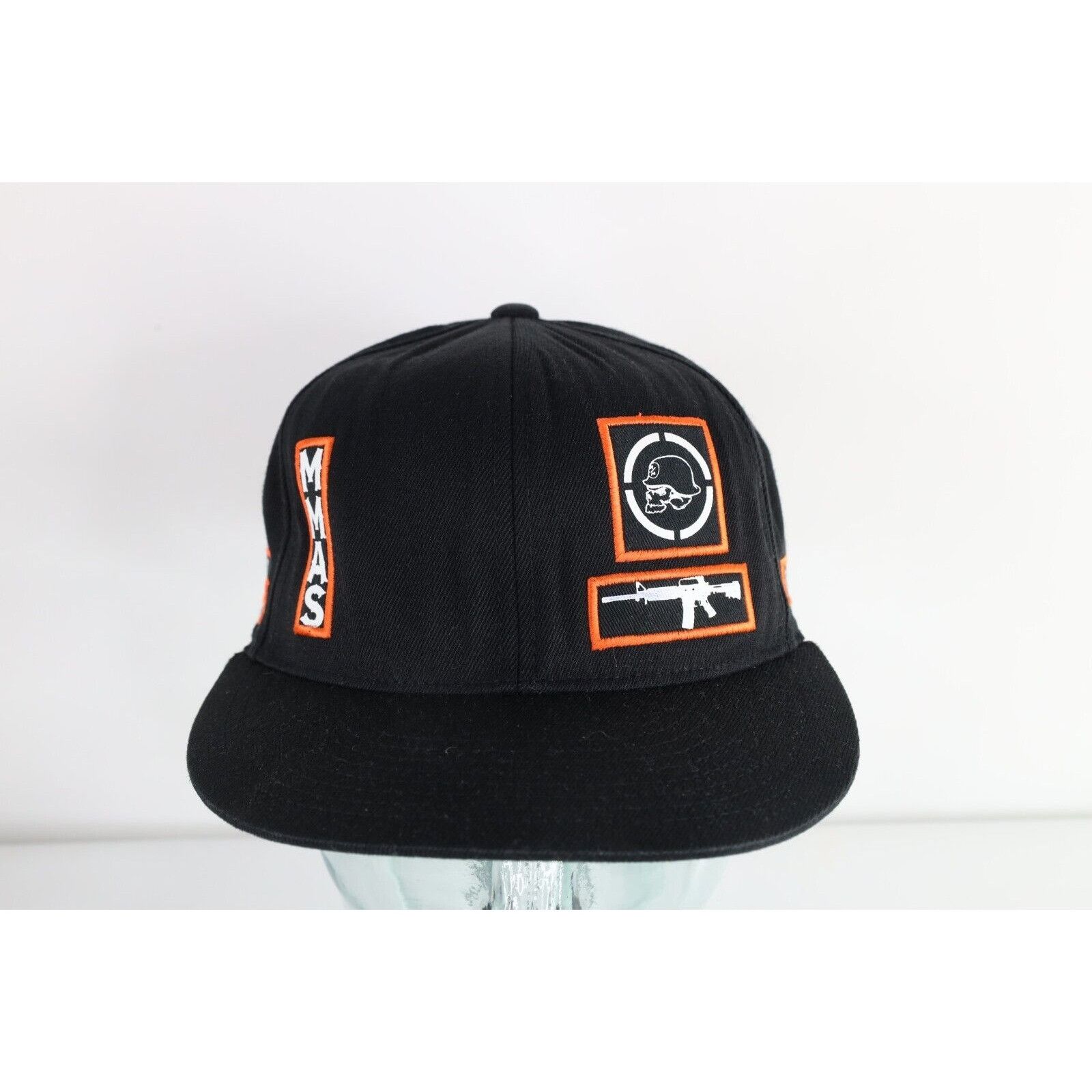 Metal Mulisha × Vintage Vintage 90s Metal Mulisha Spell Out Skull Stretch Fitted Hat Size ONE SIZE - 1 Thumbnail