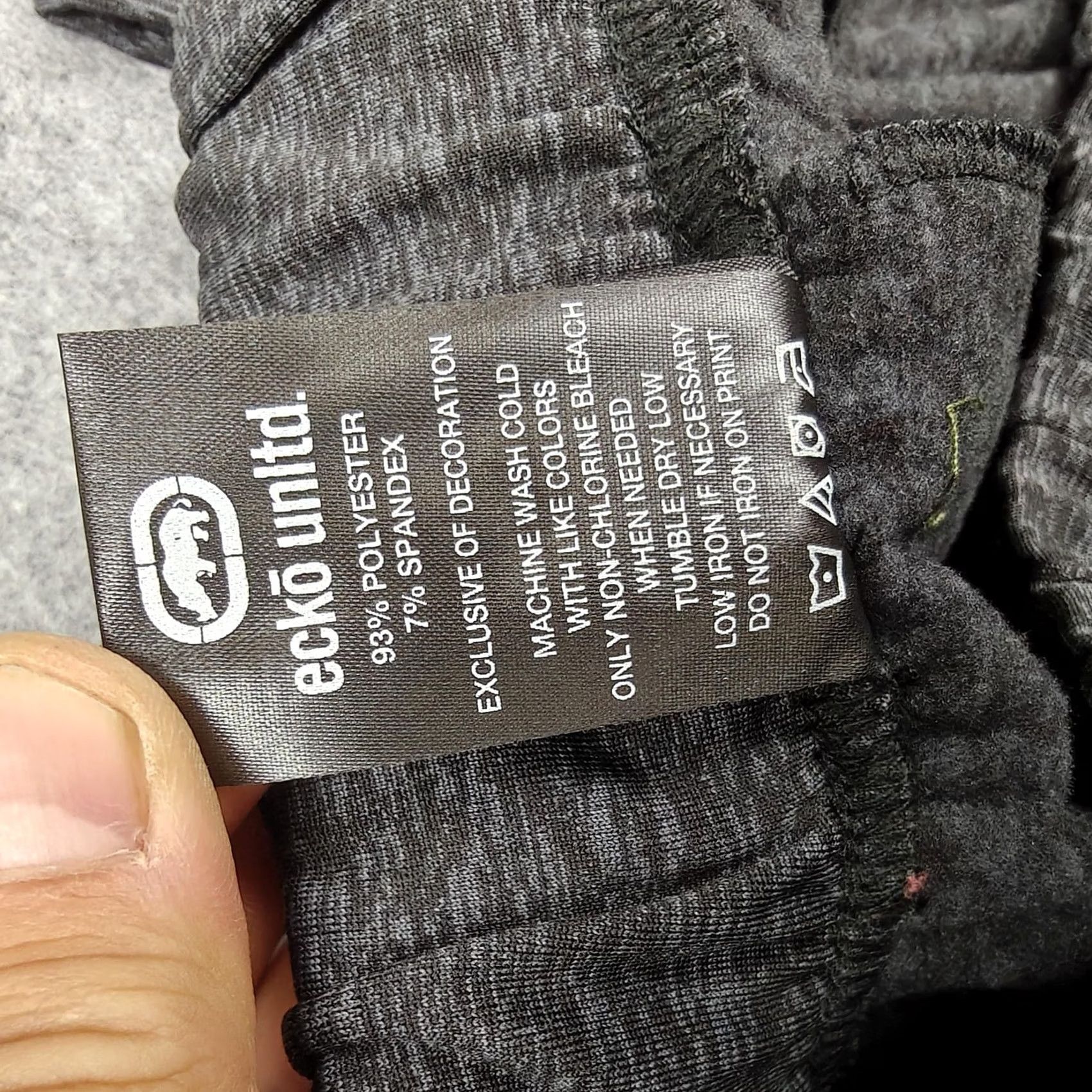 Ecko Unltd. Ecko Unltd Mens Regular Sweat Shorts Black Marled Knit Drawstring - EO12N166T Size US 31 - 3 Thumbnail
