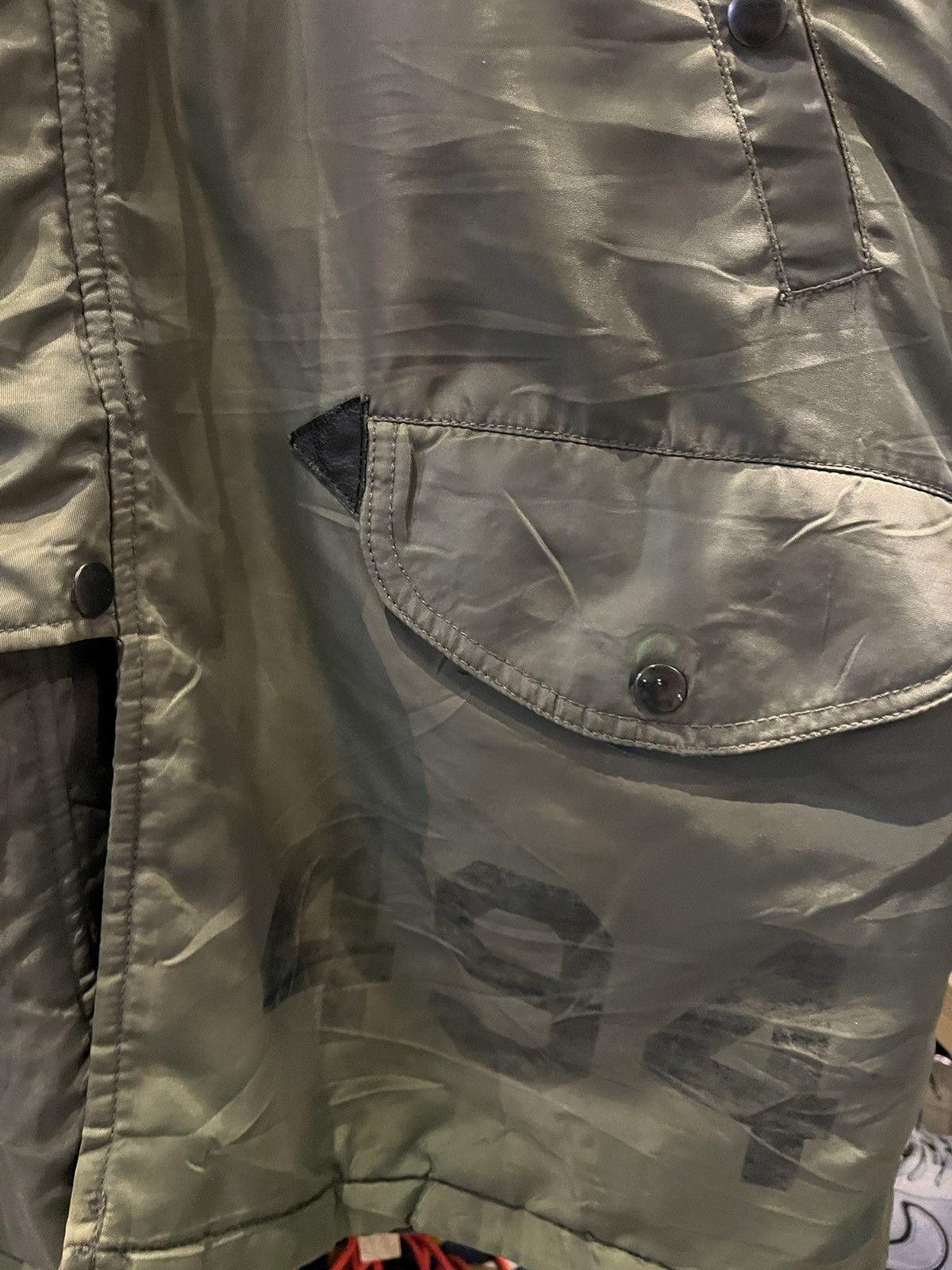 Avirex × Vintage Vintage 90s Avirex Military Hoodie Sherpa Bomber Jacket Size US M / EU 48-50 / 2 - 7 Thumbnail