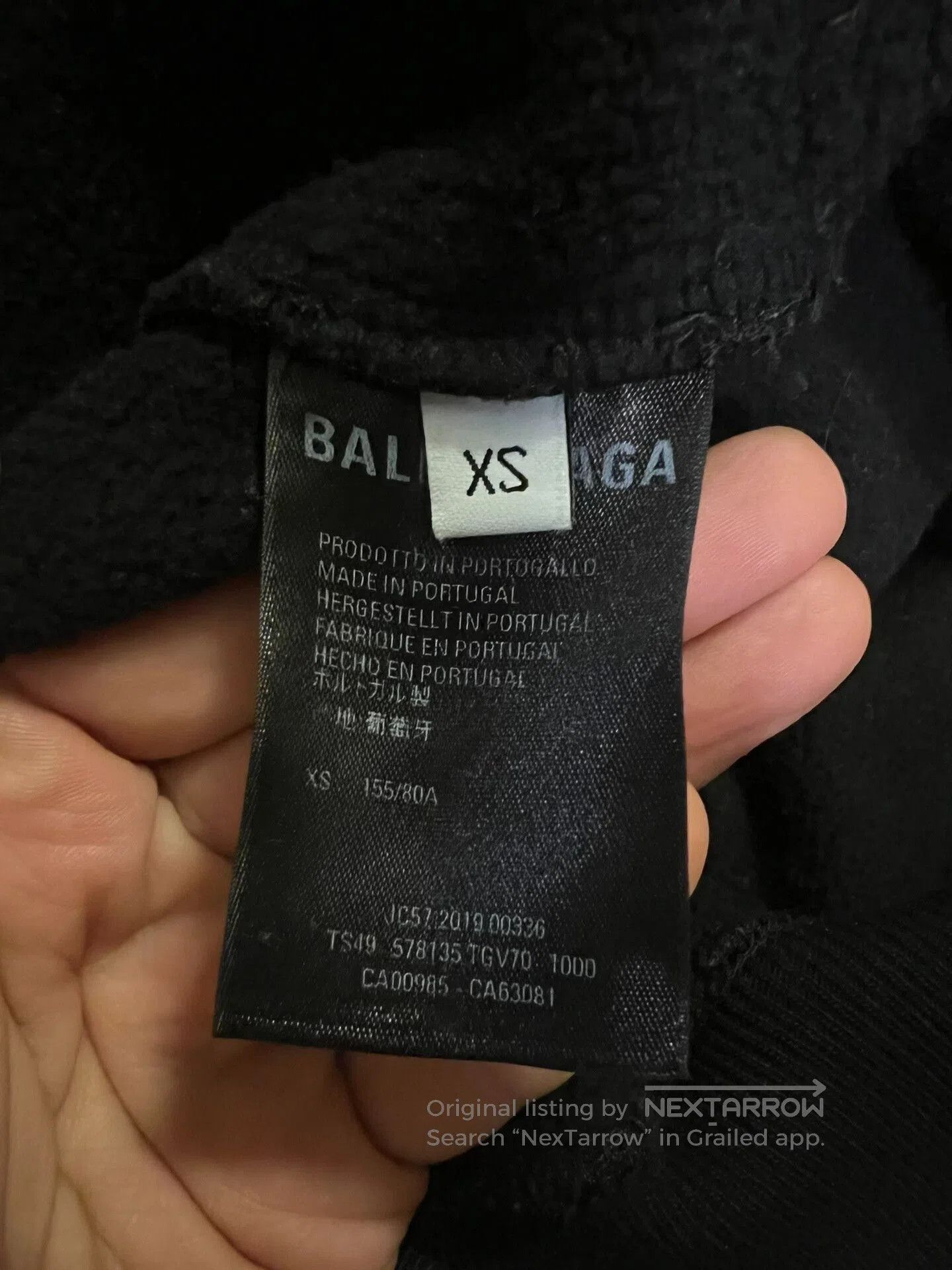 Balenciaga Balenciaga Hooded Sweatshirt in Black. Size US M / EU 48-50 / 2 - 4 Thumbnail