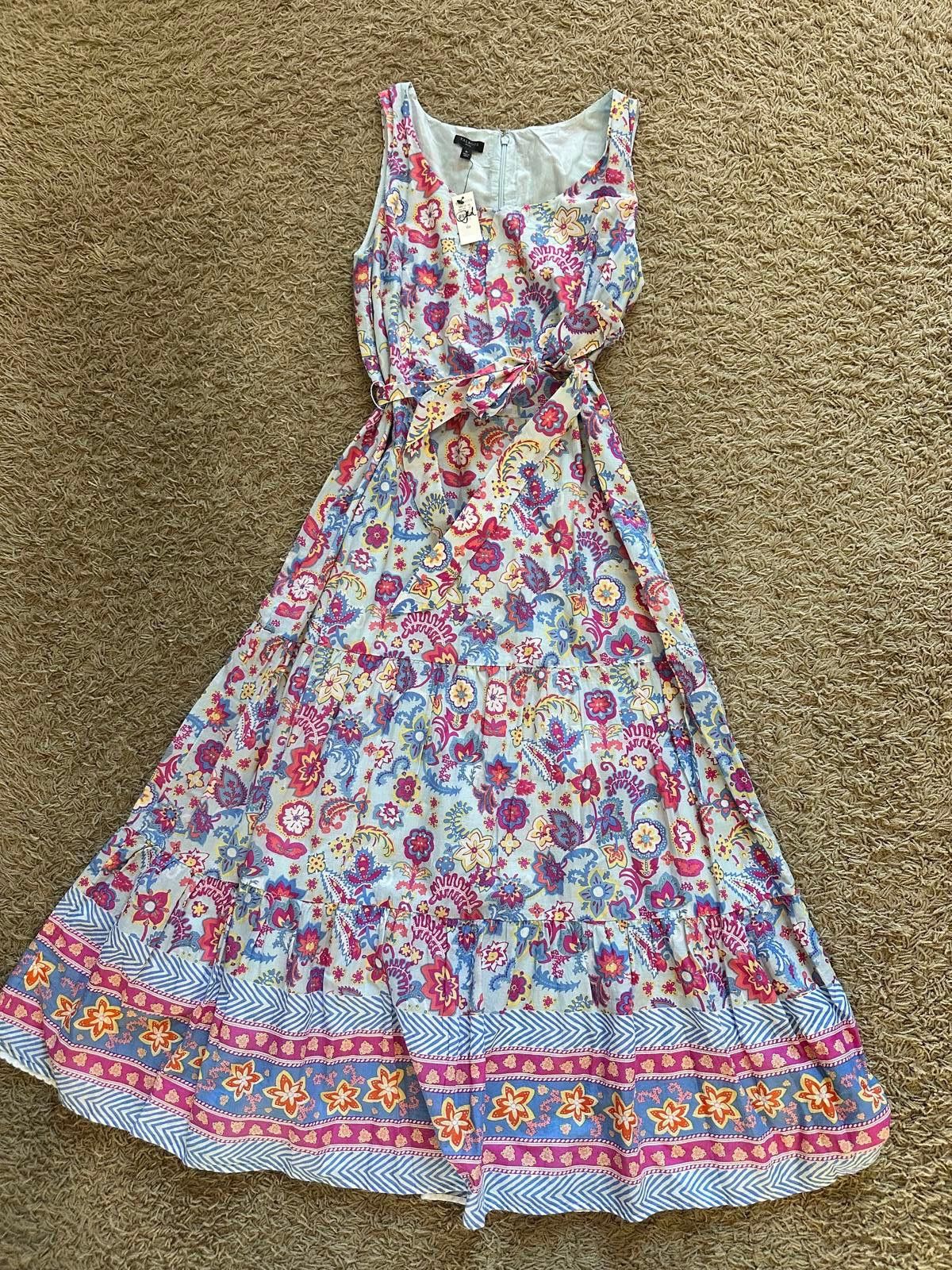 Designer Talbots Floral Maxi Dress - Size 8p Size ONE SIZE - 1 Thumbnail