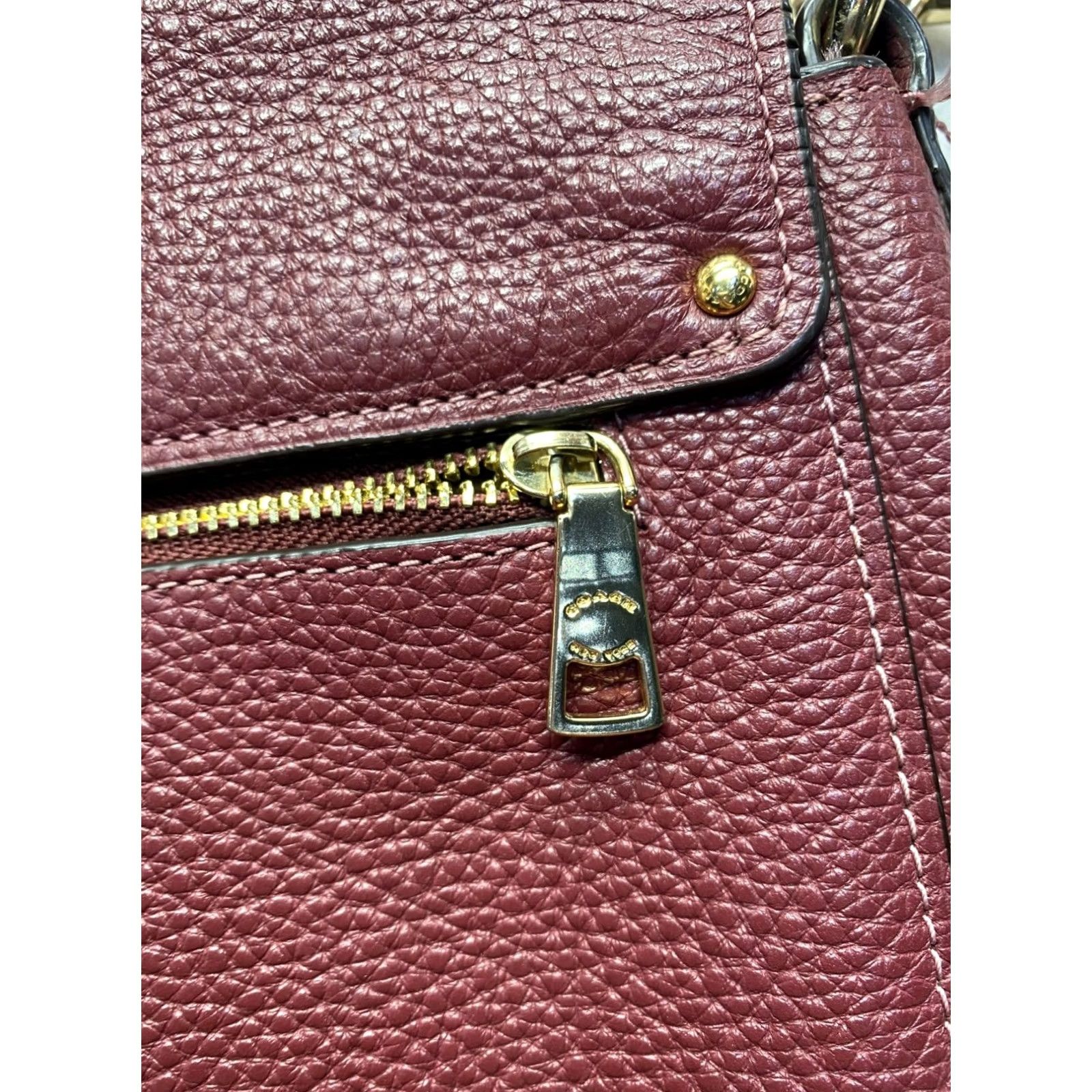 Coach VINTAGE Coach Shoulder Bag Womens OS Maroon Leather Brown F80840 Like New Size ONE SIZE - 4 Thumbnail