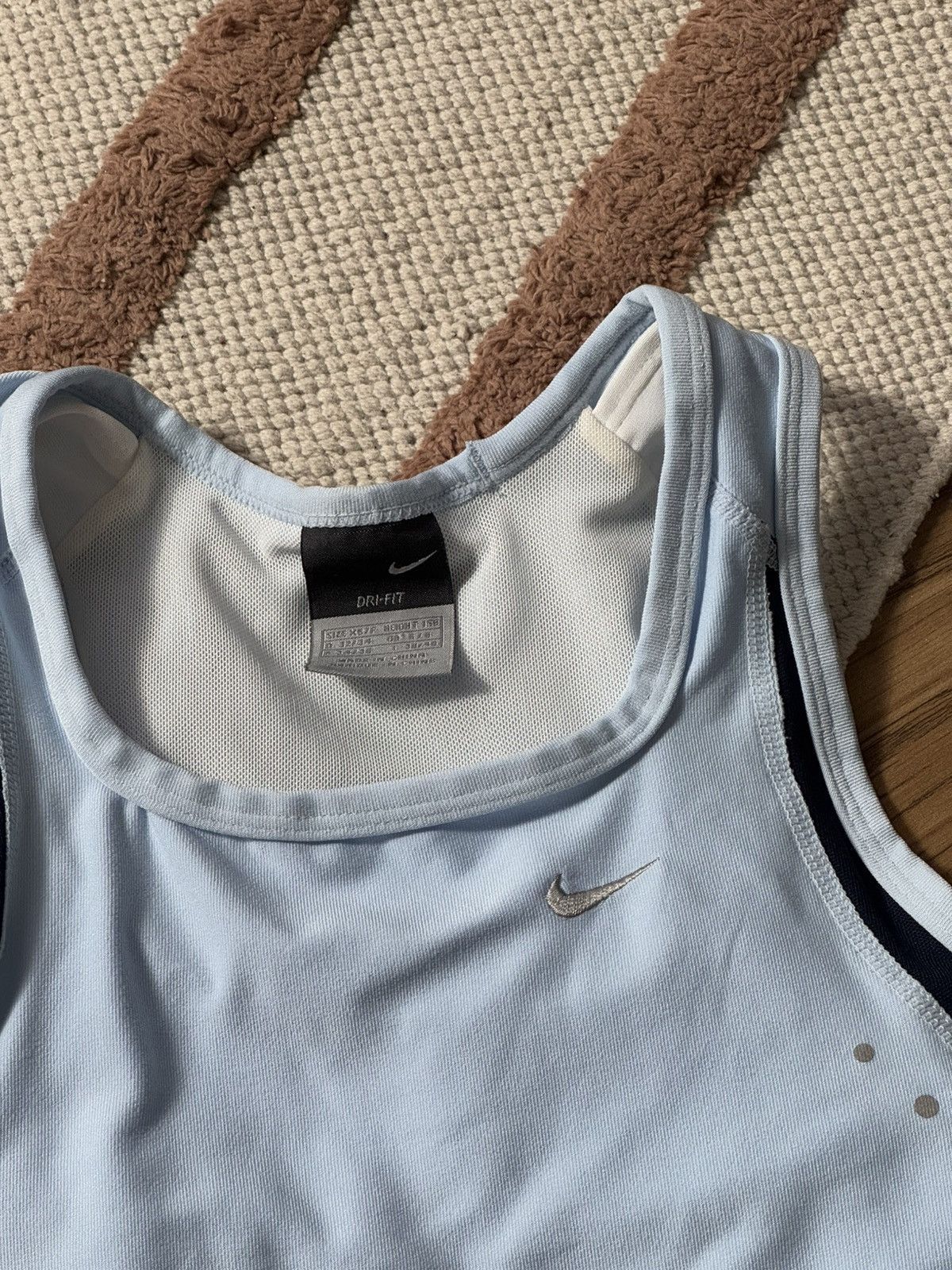 Nike × Vintage 1990s NIKE SWOOSH TANK CROP TOP Size XS / US 0-2 / IT 36-38 - 3 Thumbnail