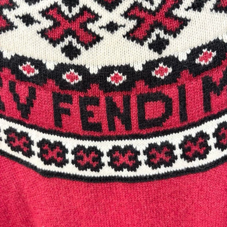 Fendi Fendi size 38 Neck letter logo waist woollen sweater Size US XXS / EU 40 - 3 Thumbnail