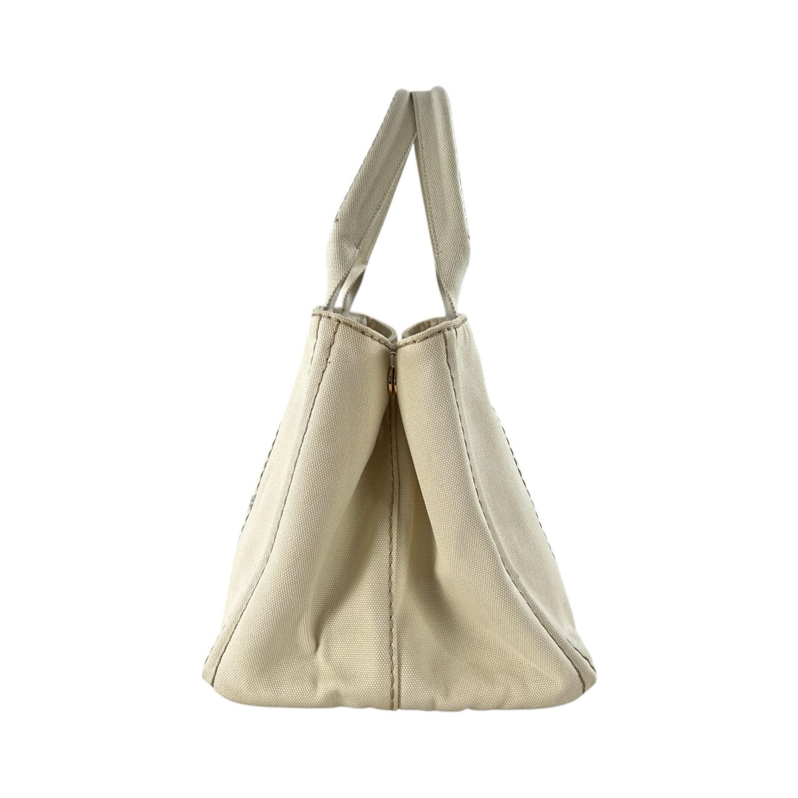 Prada Prada Cream Canapa Tote Bag Size ONE SIZE - 4 Thumbnail