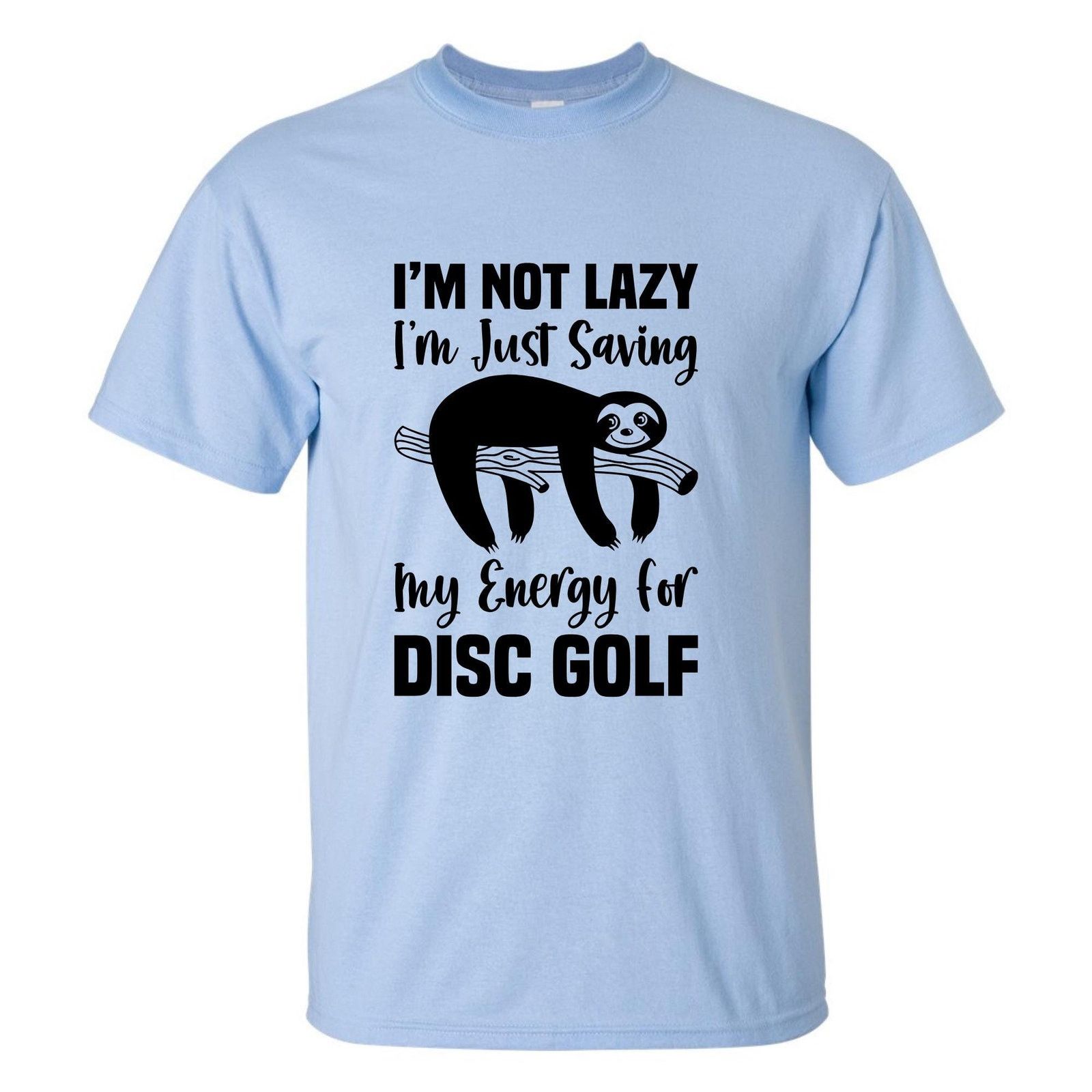 Gildan Disc Golf Shirt LAZY SLOTH Mens Graphic T Shirt Size US L / EU 52-54 / 3 - 9 Thumbnail