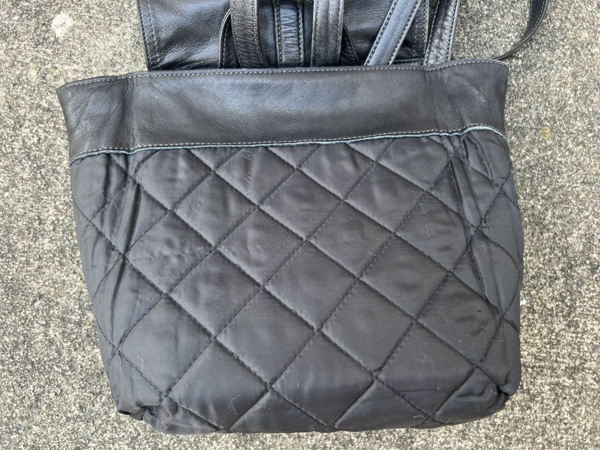 Leather Vintage 80s 90s Norma Kamali Patina Black Leather Backpack Size ONE SIZE - 22 Thumbnail