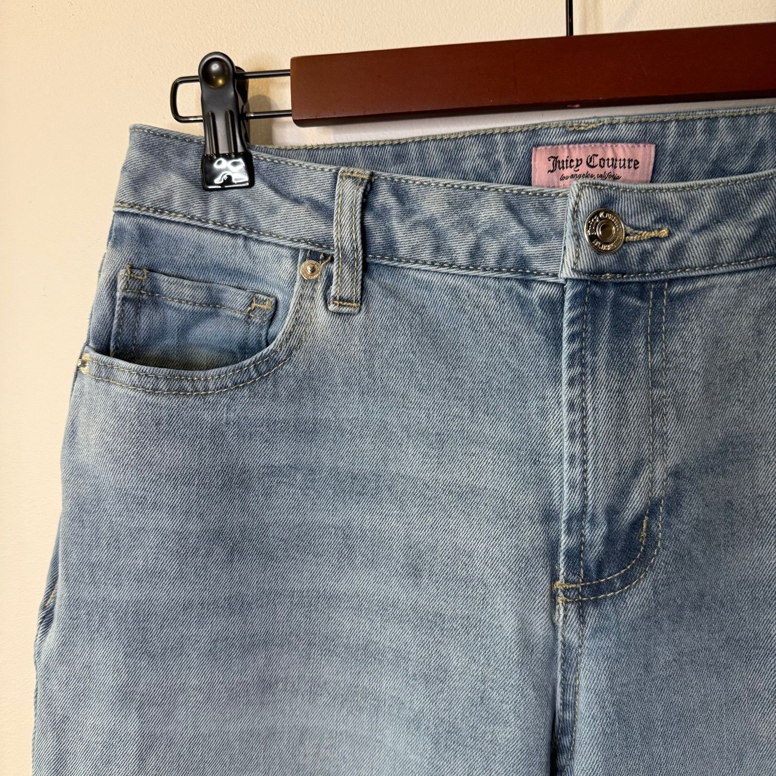 Juicy Couture Juicy Couture Women’s Wide Leg Embellished Jeans Size 7 Size 28" / US 6 / IT 42 - 3 Thumbnail