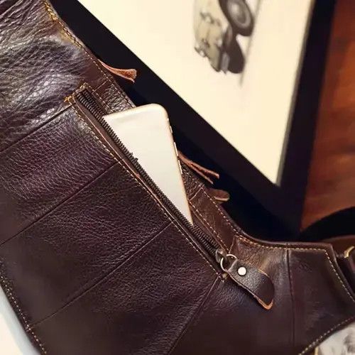 Leather Leather Vintage Cross Body Shoulder Bag Size 32 - 4 Thumbnail