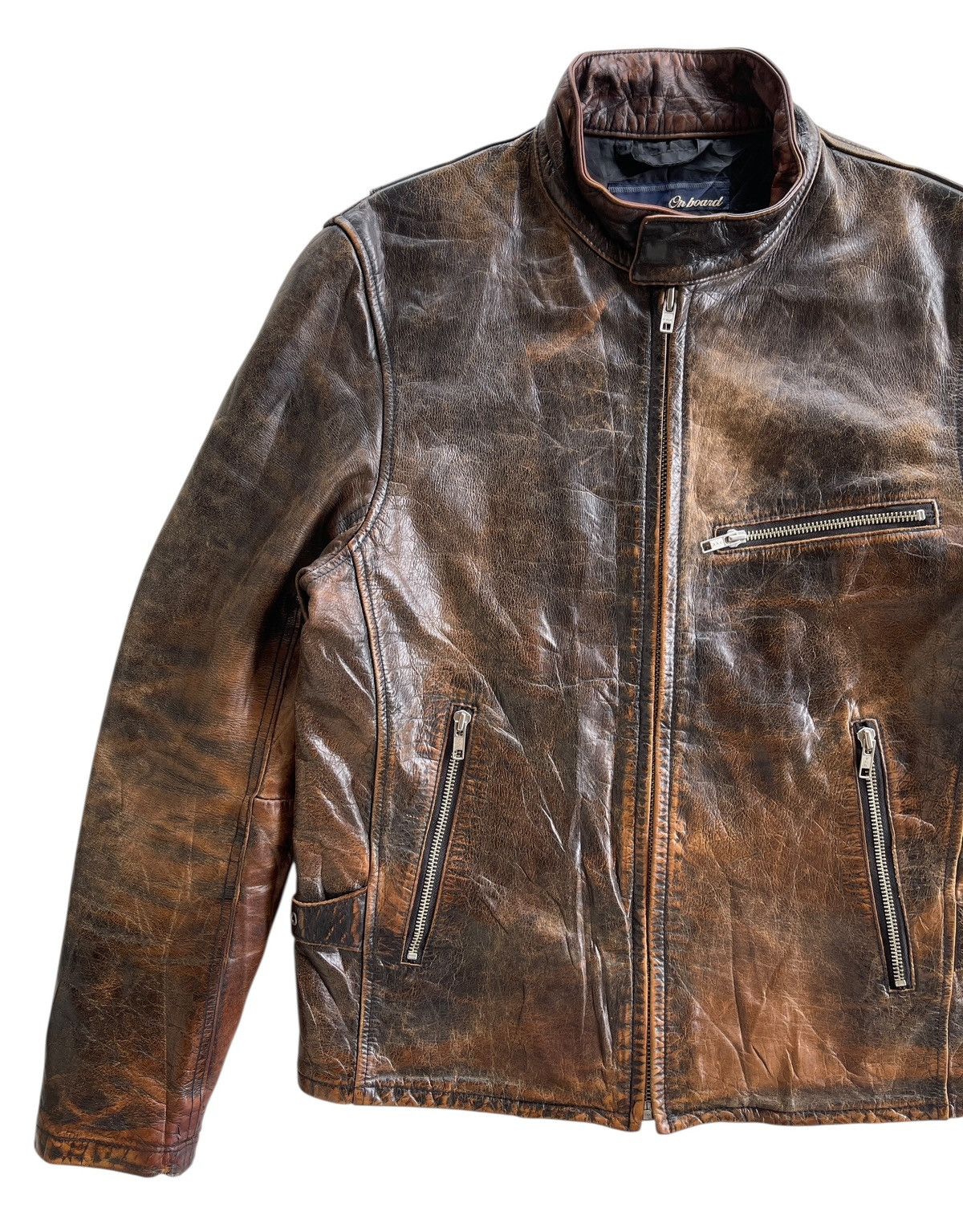 Japanese Brand Cafe Racer Biker Buffalo Leather Jacket Size US M / EU 48-50 / 2 - 4 Thumbnail