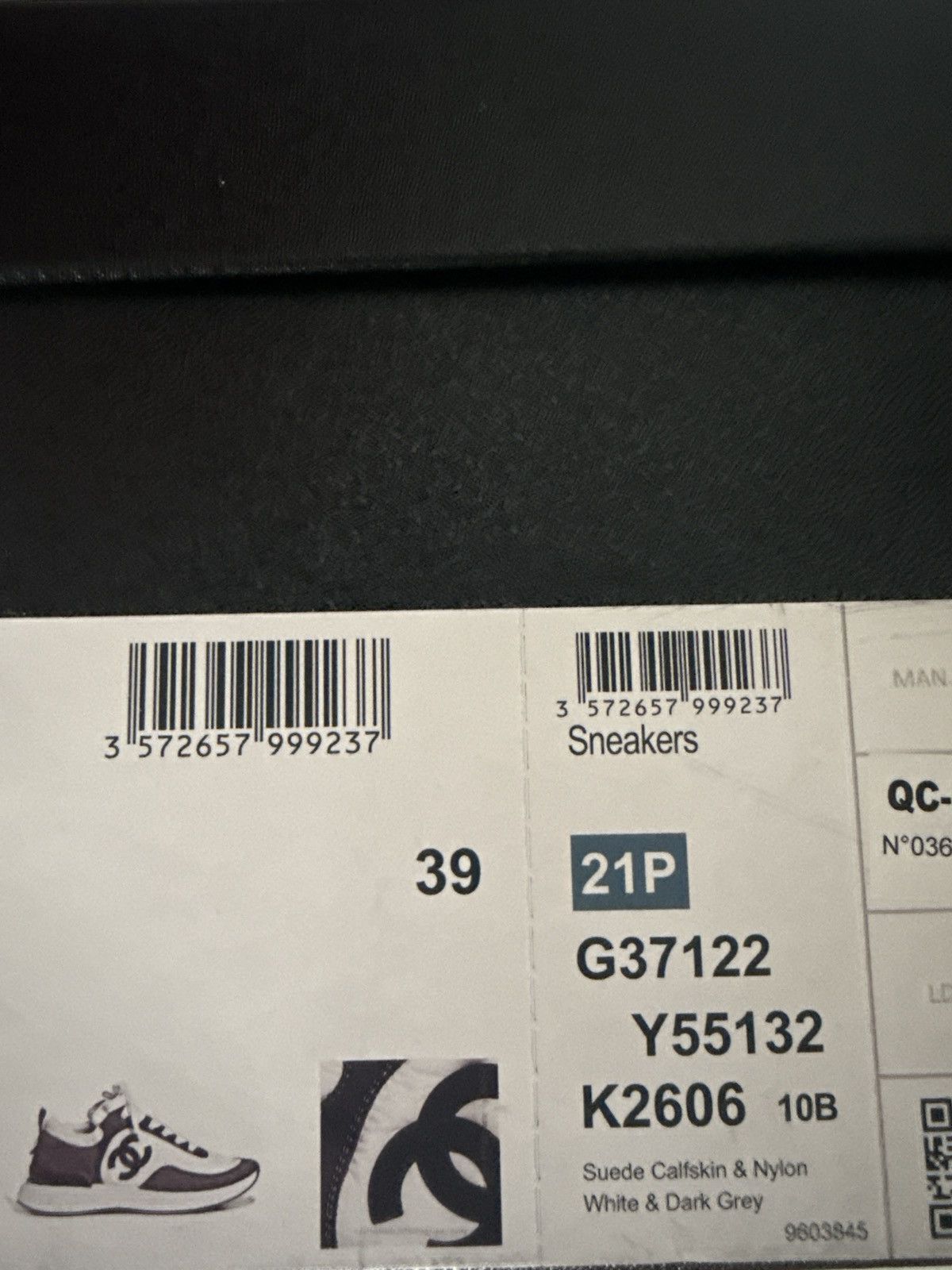 Chanel Chanel 2021 Sneakers White/Dark Grey Size US 6 / EU 39 - 8 Thumbnail