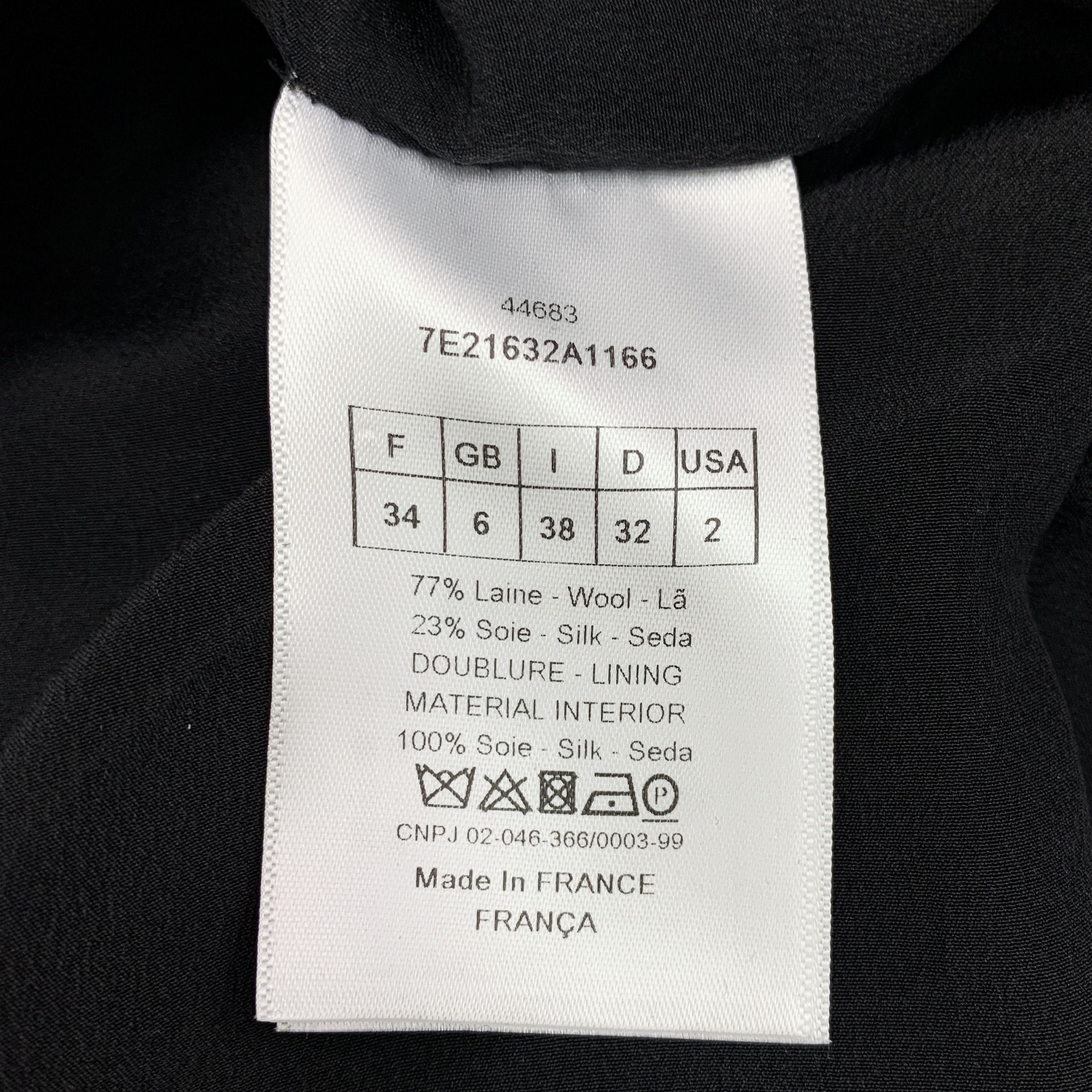 Dior Dior Dress Side Button Cotton Black (Size 34) Size XXS / US 00 / IT 34 - 5 Thumbnail