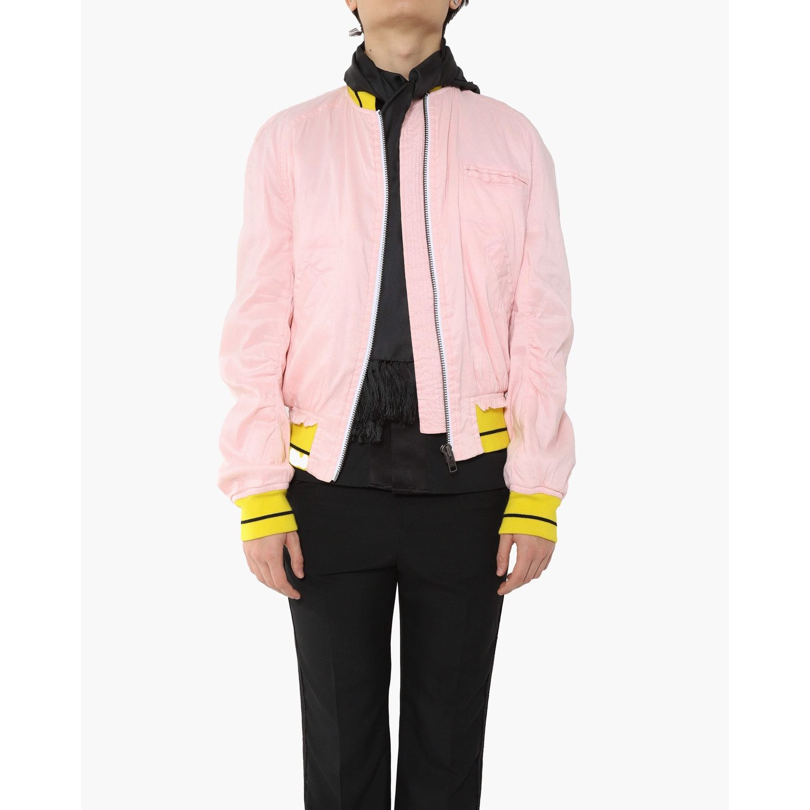 Haider Ackermann SS17 Raw-Hem Bomber Jacket in Pink Linen Size US M / EU 48-50 / 2 - 3 Thumbnail