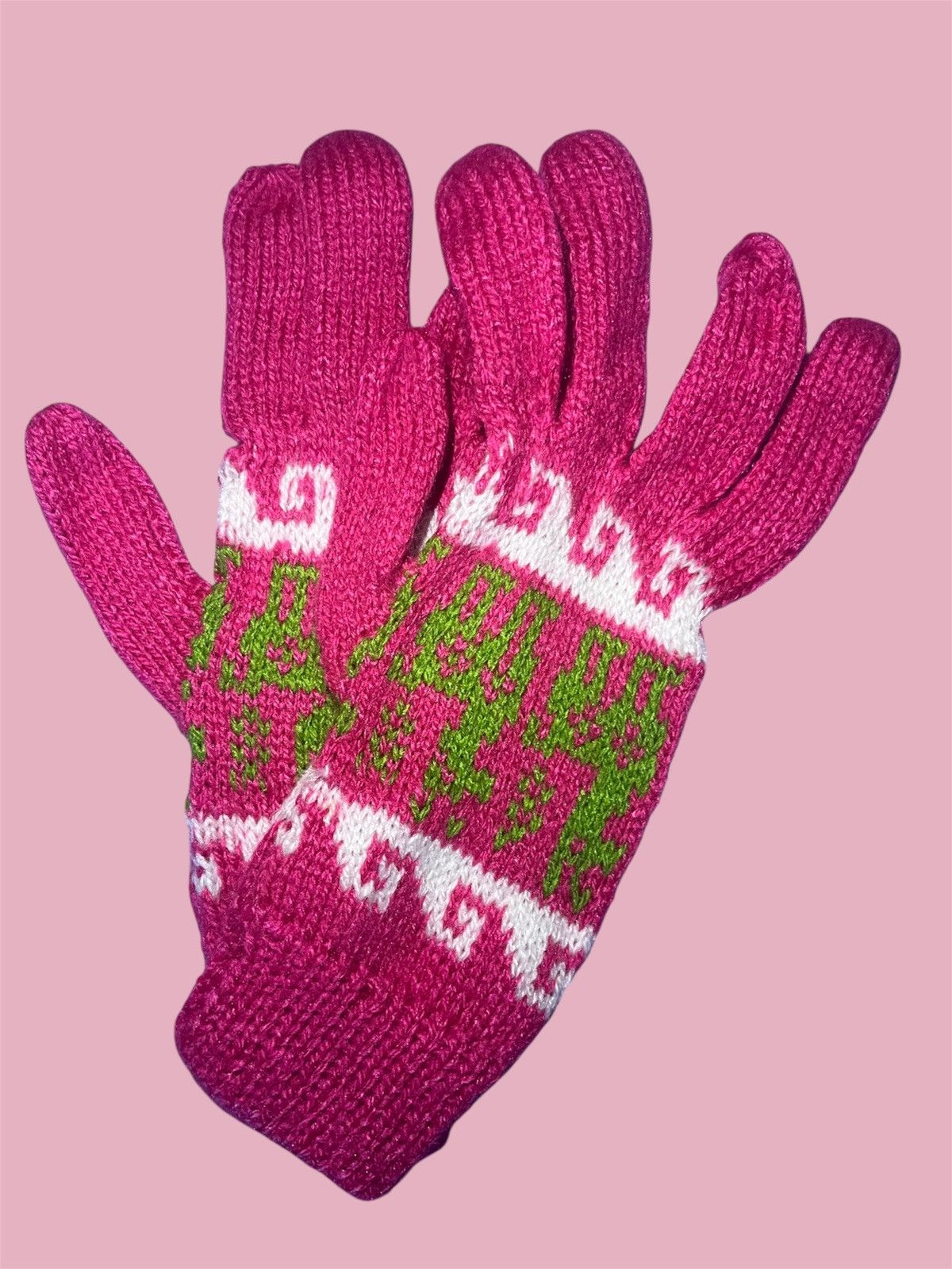 Other Handmade Alpaca Wool Gloves from Peru Size ONE SIZE - 5 Thumbnail