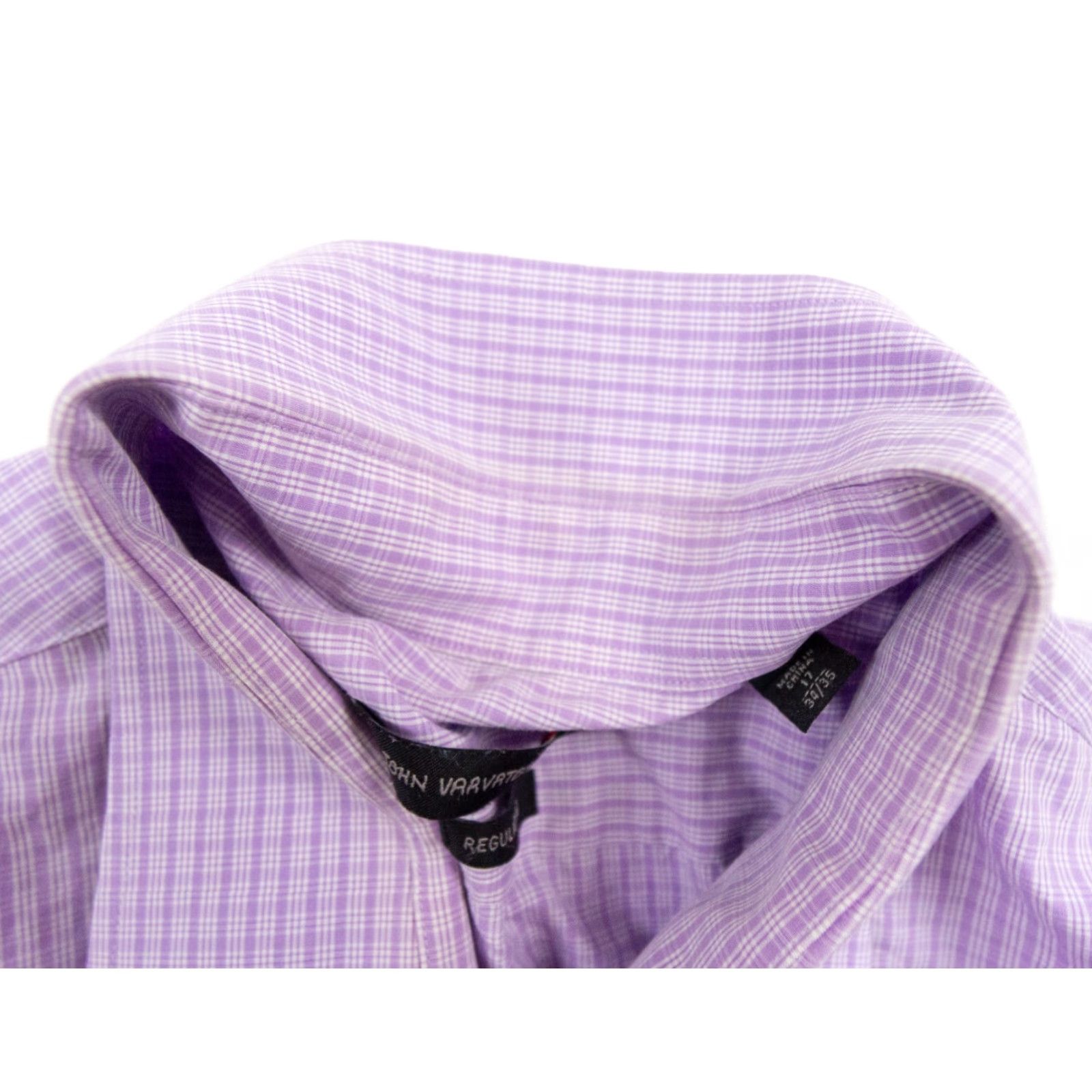John Varvatos John Varvatos Men's Shirt 17 Purple Button-Up Long Sleeve Regular Fit Preppy Size US XL / EU 56 / 4 - 7 Thumbnail
