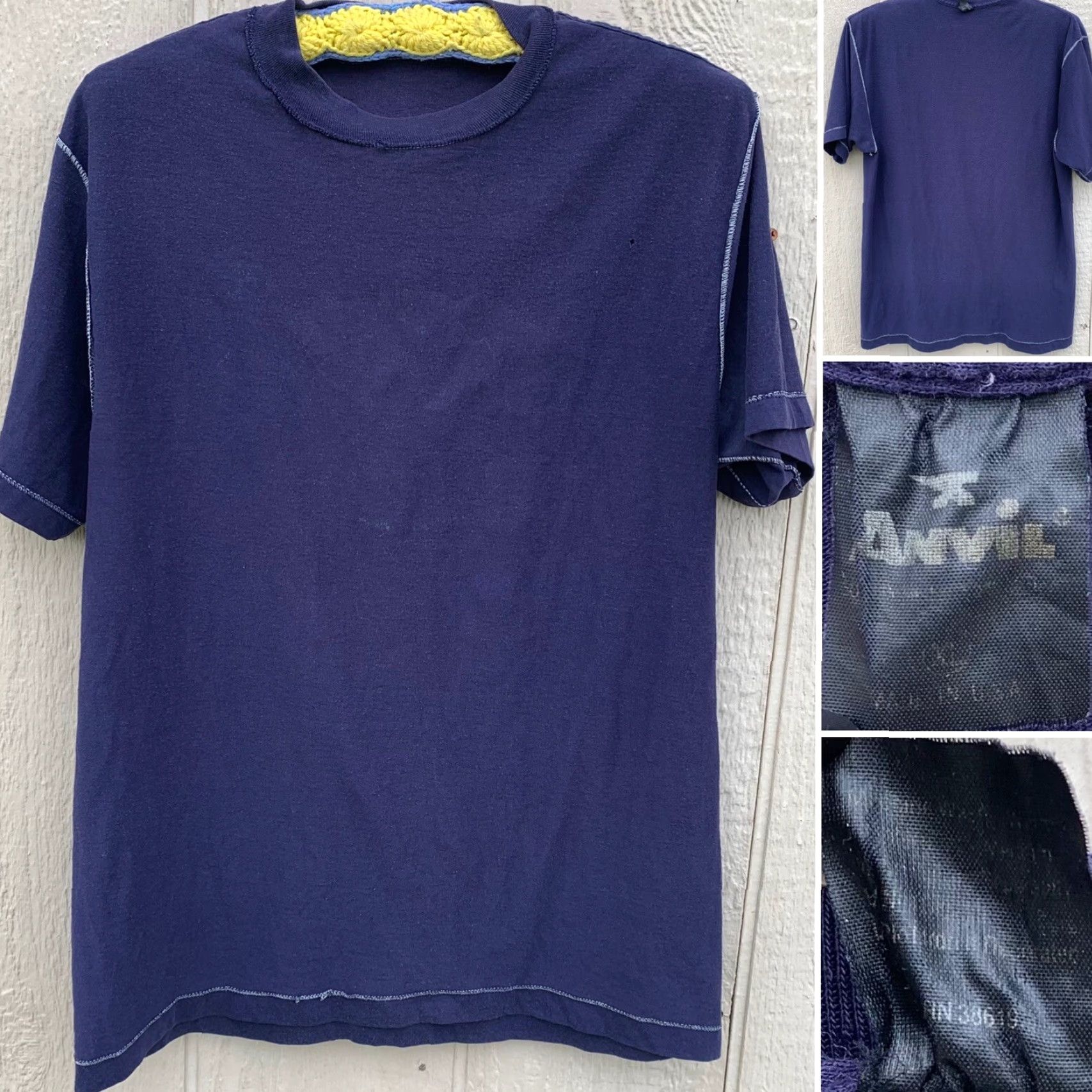 Anvil VINTAGE Washington T-Shirt Mountain Moon Graphics XL 70s 1970s 80s Anvil Mens Graphic Print Short Sleeve Crew Neck Blue US Made Size XL Size US XL / EU 56 / 4 - 5 Thumbnail