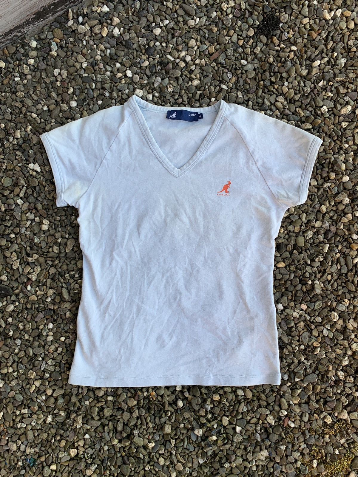 Kangol Vintage Kangol V-Neck T-Shirt Size M / US 6-8 / IT 42-44 - 1 Thumbnail