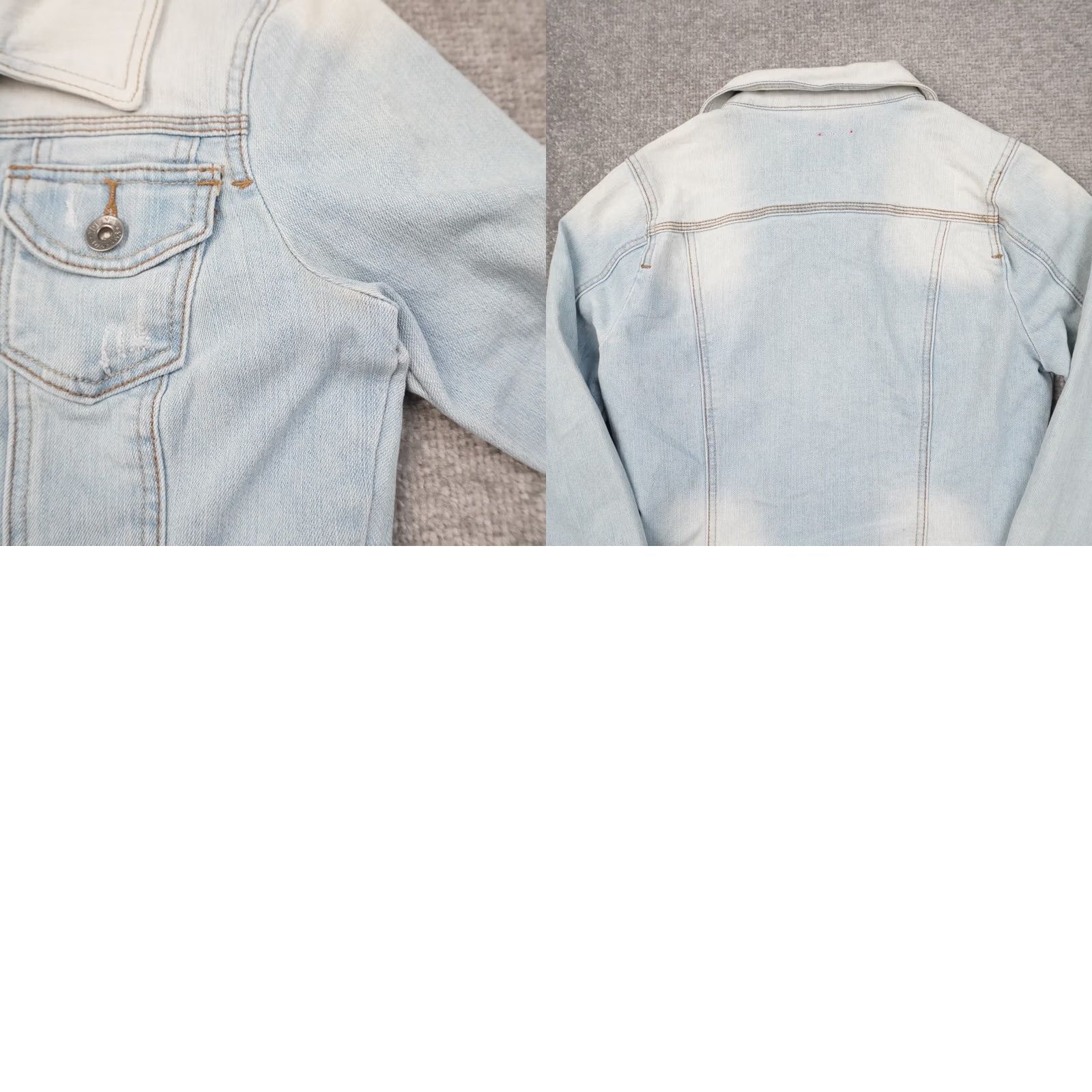 Doublet YMI Denim Jacket Blue Light Wash Womens M Jacket Pocket Lightweight Casual 90s Bohemian Biker Spring Fall Size M / US 6-8 / IT 42-44 - 8 Thumbnail