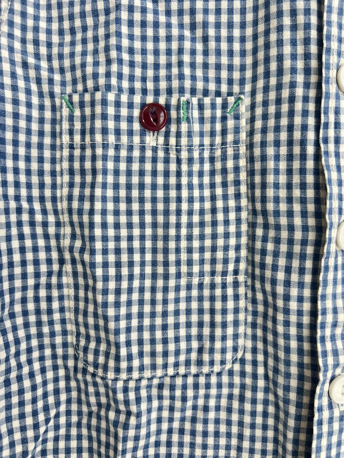 FOB Factory × Flannel × Japanese Brand Vintage Fob Factory Gentlemen Indigo Dye Chainstitch Flannel Size US S / EU 44-46 / 1 - 5 Thumbnail