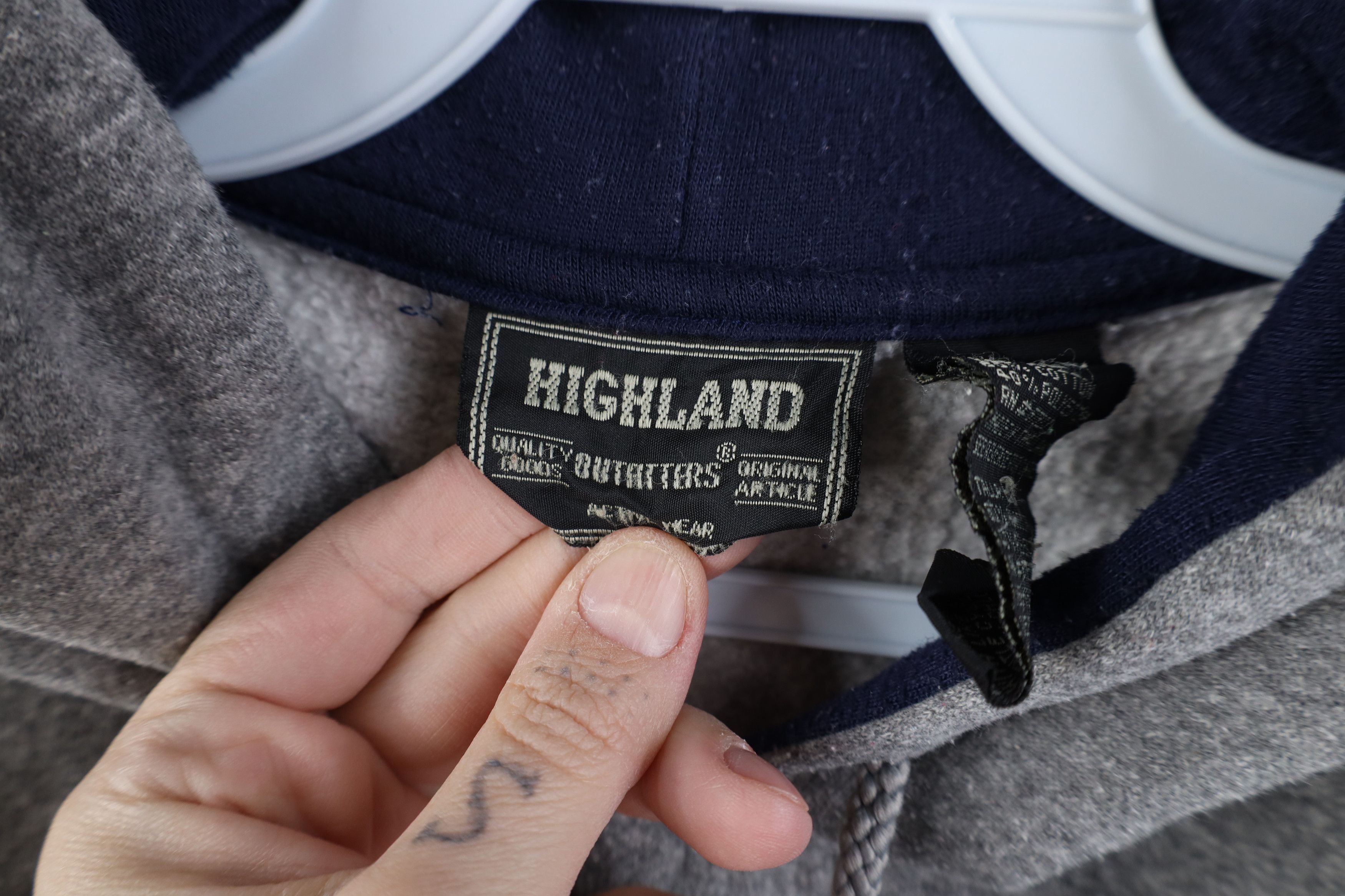 Vintage Vintage 90s Streetwear Fit Hoodie Sweatshirt Heather Gray Size XL / US 12-14 / IT 48-50 - 9 Thumbnail