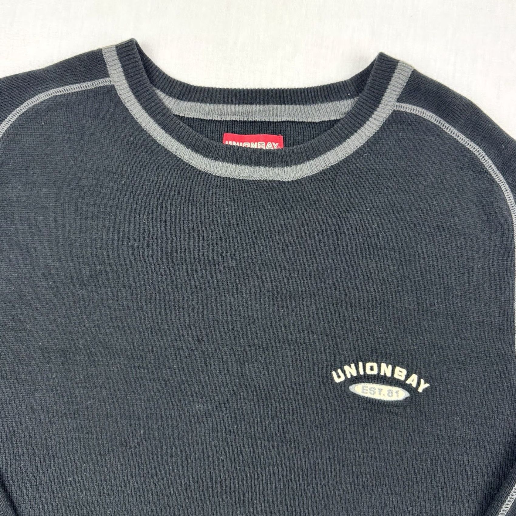 Vintage VINTAGE UNIONBAY Sweater Pullover Crew Neck XL Black Men 90s Hipster Punk Y2K Skater Vintage Mens XL Crewneck Sweater Size US XL / EU 56 / 4 - 2 Thumbnail