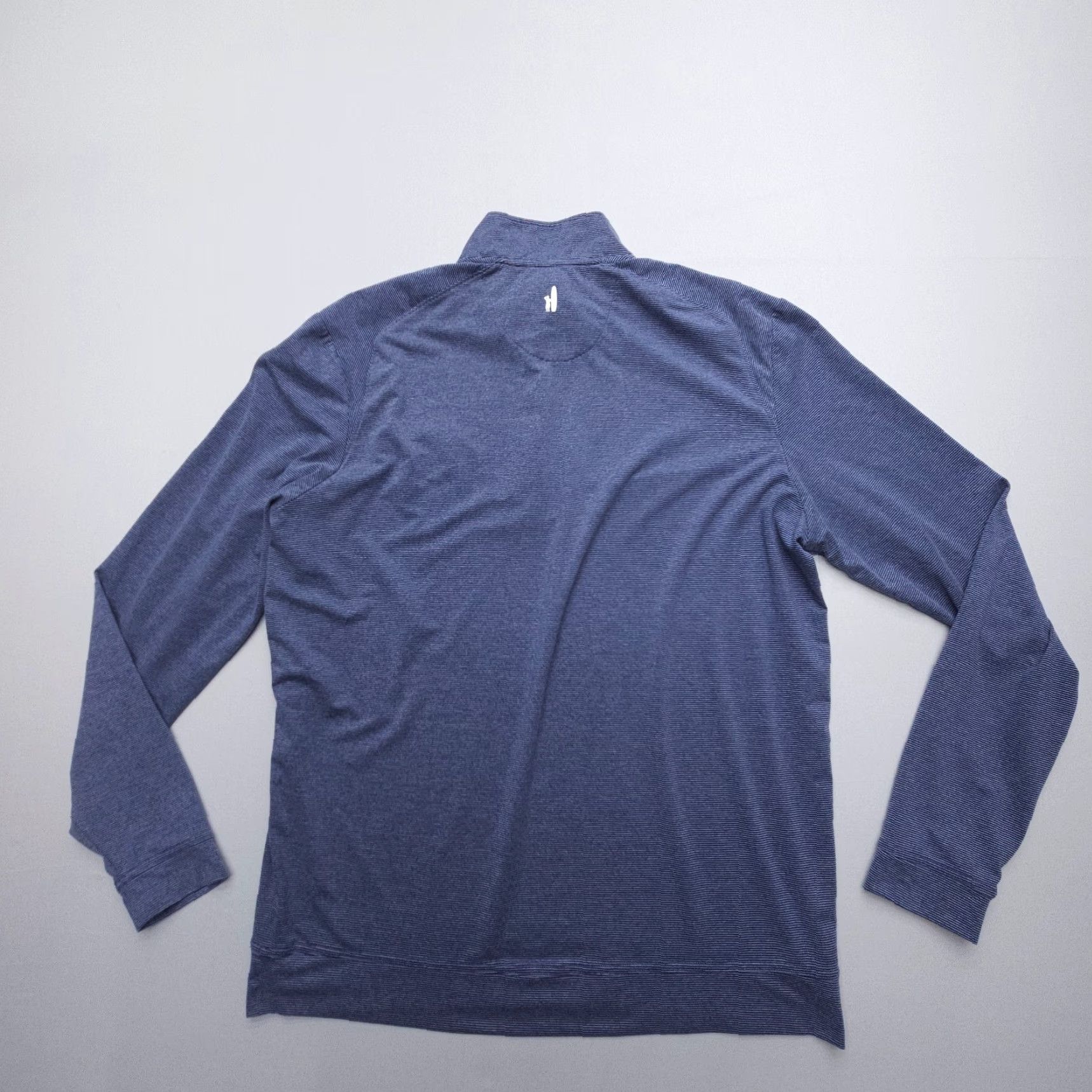 johnnie-O johnnie-O 1/4 Zip Long Sleeve Pullover Mens Large Golf Active Blue Striped Stretch Performance Regular Size US L / EU 52-54 / 3 - 2 Thumbnail