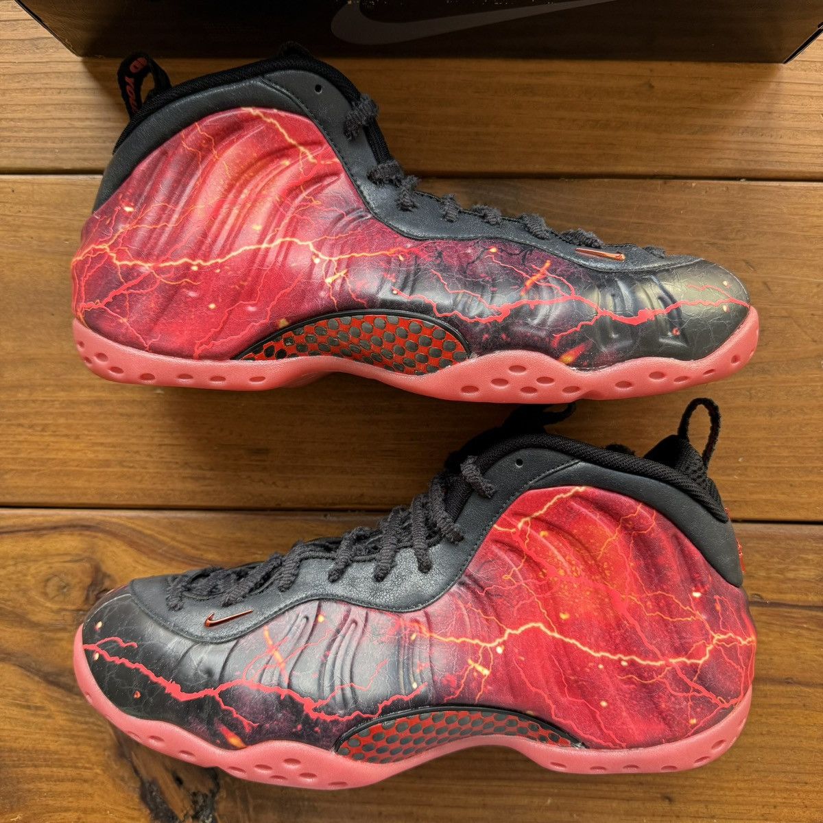 Nike Stranger Things x Foamposite Premium ‘Black Bright Crimson' Size US 11.5 / EU 44-45 - 2 Thumbnail