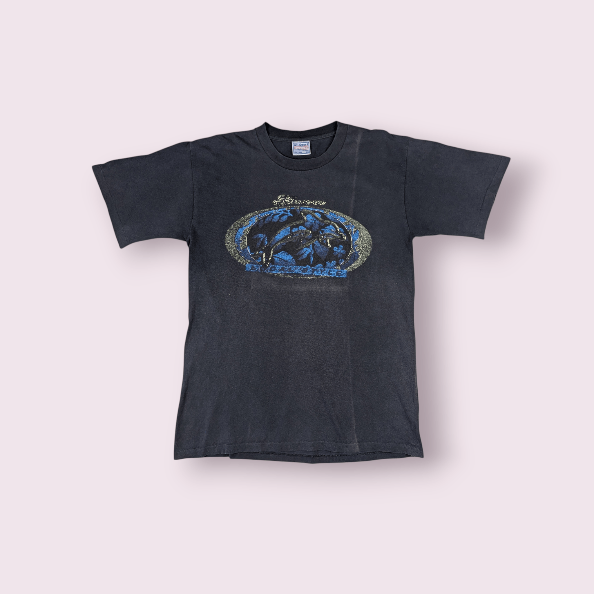 Vintage Vintage 90's ALL SPORT Dolphins Graphic Tee Single Stitches Size US M / EU 48-50 / 2 - 1 Thumbnail