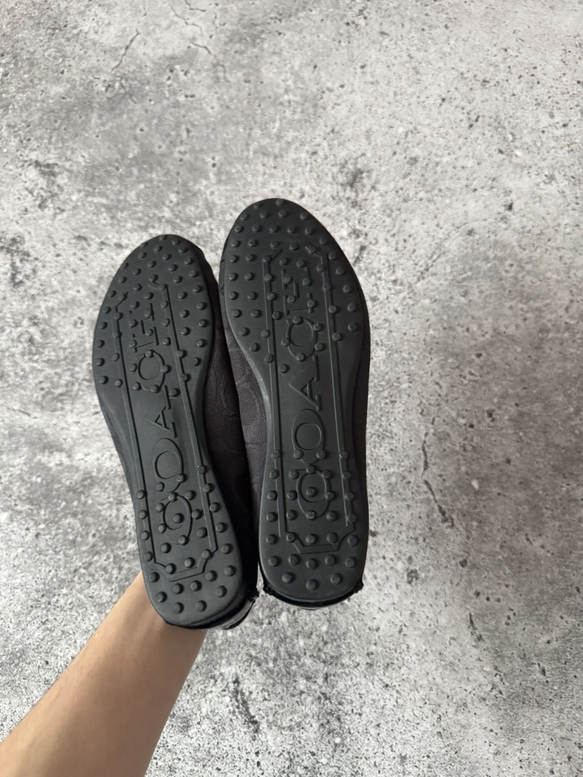 Coach Coach Flats WMNS luxury vintage Black Leather Rare Monogram Size US 7.5 / IT 37.5 - 5 Thumbnail